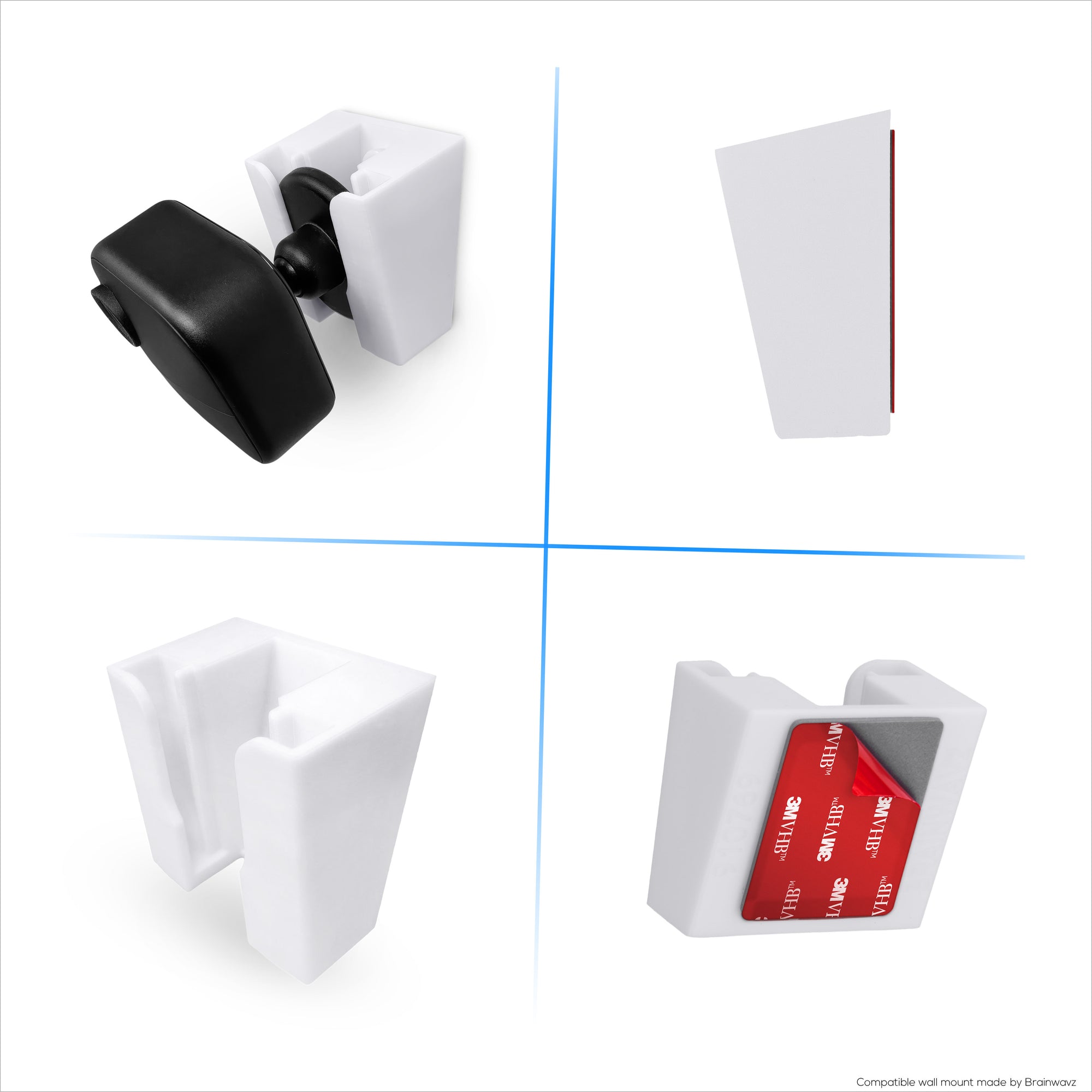 حامل تثبيت الكاميرا الخارجي Blink Outdoor 4 على الحائط - حامل كاميرا آمن مع خيار التثبيت بشريط VHB أو البراغي، تصميم سهل الانزلاق، بزاوية لتحسين الرؤية