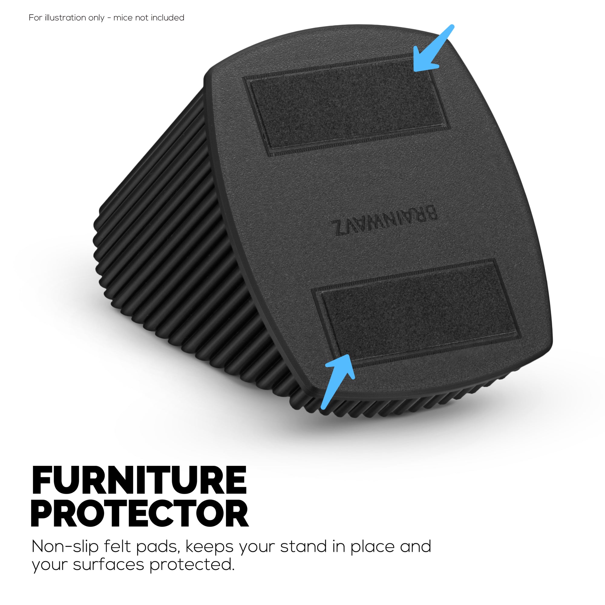 Desktop PC Mouse Stand Holder with Stationary Pen Holder, For Gaming &amp; Office Mice From Logitech, Razer, Corsair &amp; More