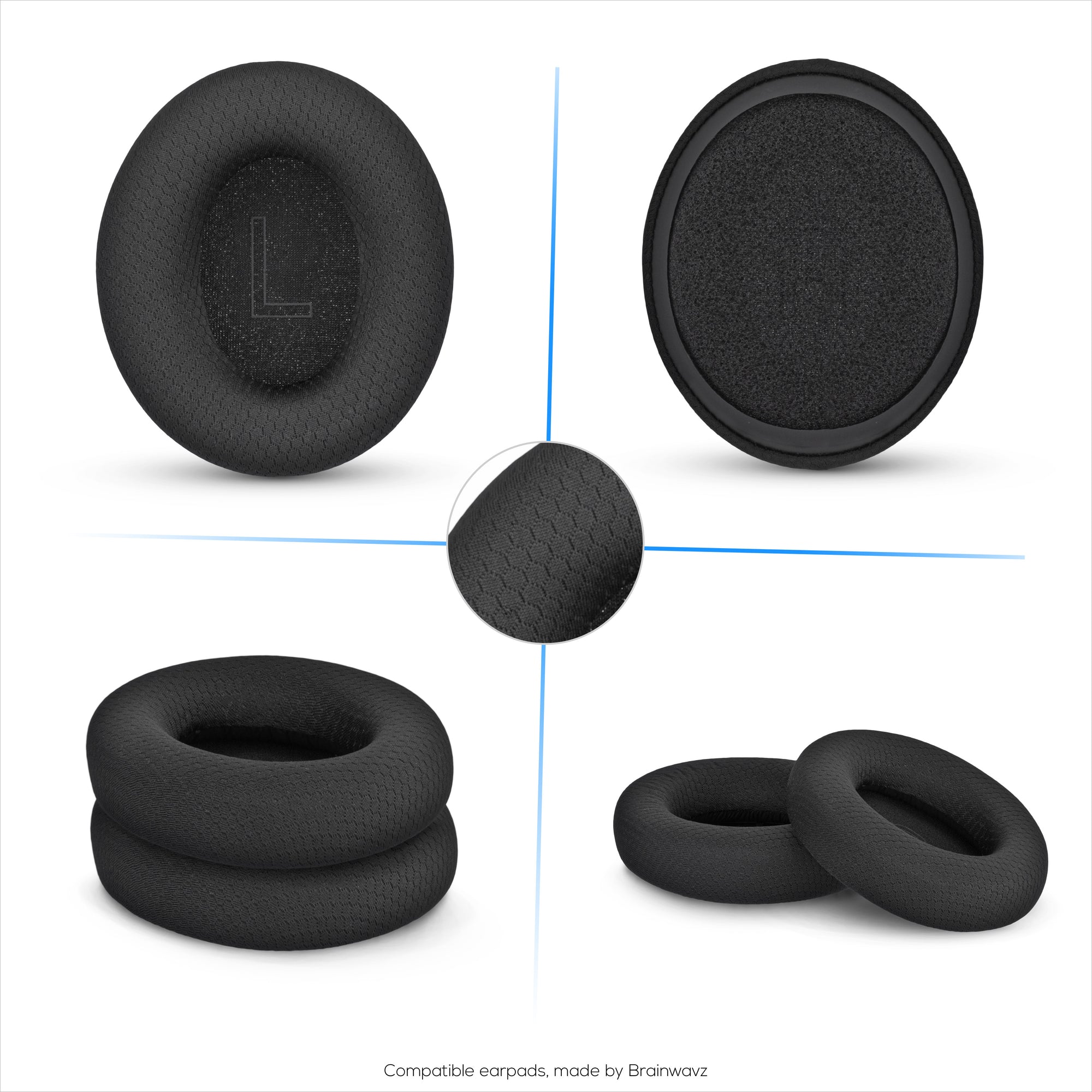 Replacement Earpads for Razer Kraken V4/ V4 Pro, V4 X Gaming, V3/ V3 Pro, V3 X, Kitty V3 Pro, Kitty V3 X Headsets Soft PU Leather with Memory Foam