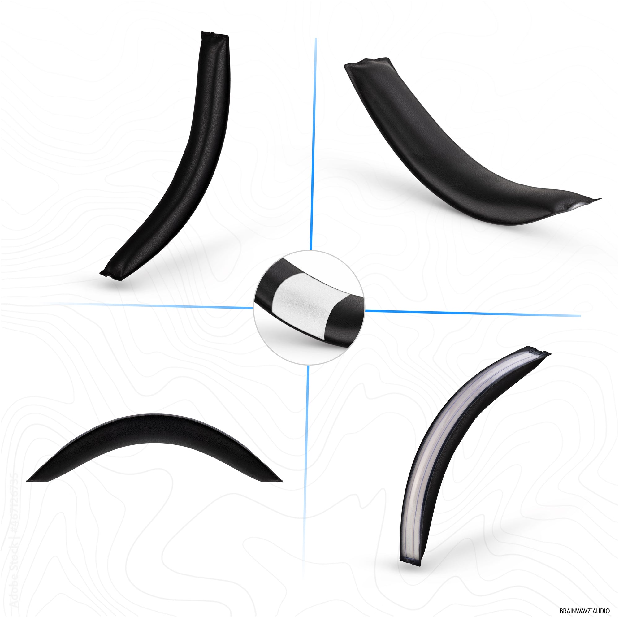 Náhradní hlavový most z PU kůže pro sluchátka SENNHEISER HD700 - polštářek na horní část headsetu - snadná instalace zasunutím, obnovení pohodlí a přizpůsobení