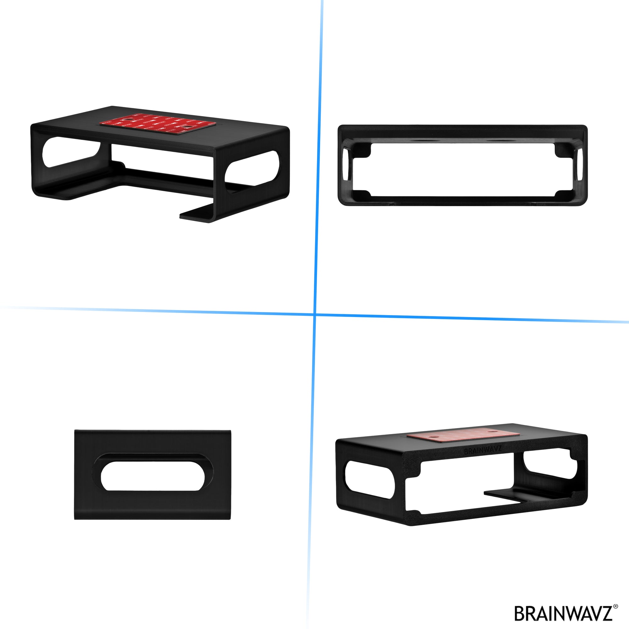 Under Desk Mounting Bracket Compatible with Focusrite Scarlett 2i2 Gen 4 - Space Saving Dock, Easy to Install, Adhesive &amp; Screw-In, Reduce Clutter, Free Desktop Space