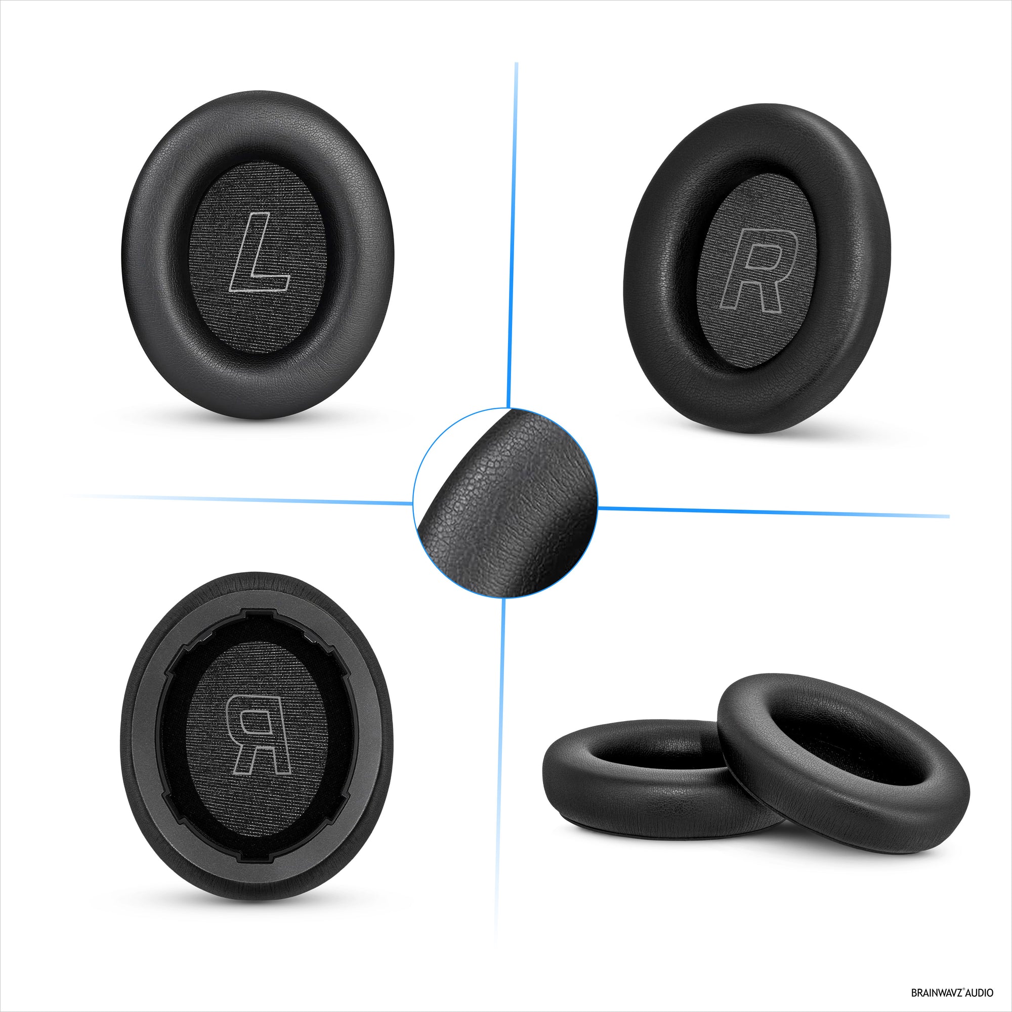 Replacement Earpads for HyperX Cloud Mix 2 Wireless Over-Ear Headphones. High Grade Protein PU Leather with Soft Foam for Extra Comfort &amp; Durability