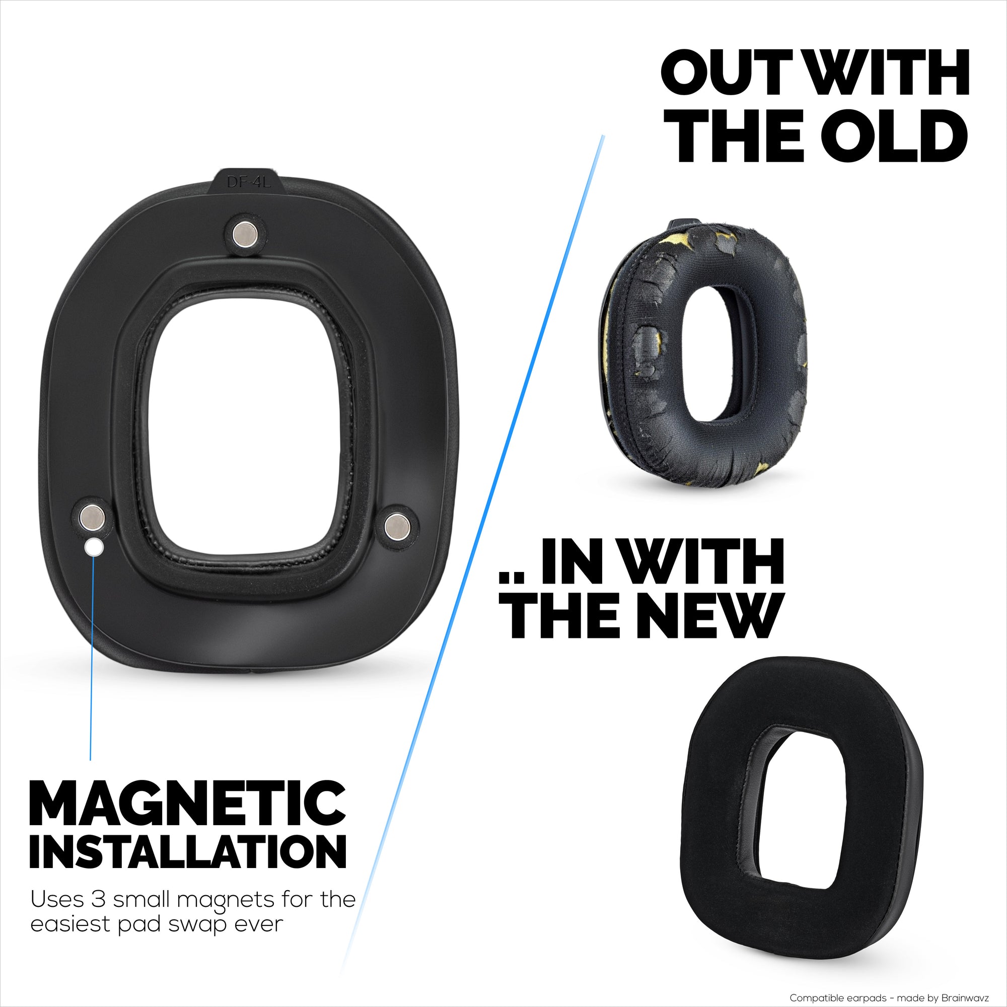 Hybrid Earpads for Logitech Astro A50 GEN4, A50 GEN5 and A50X Headsets. Cooling Gel Gaming Cushions with Super Soft Fabric &amp; Thick Memory Foam