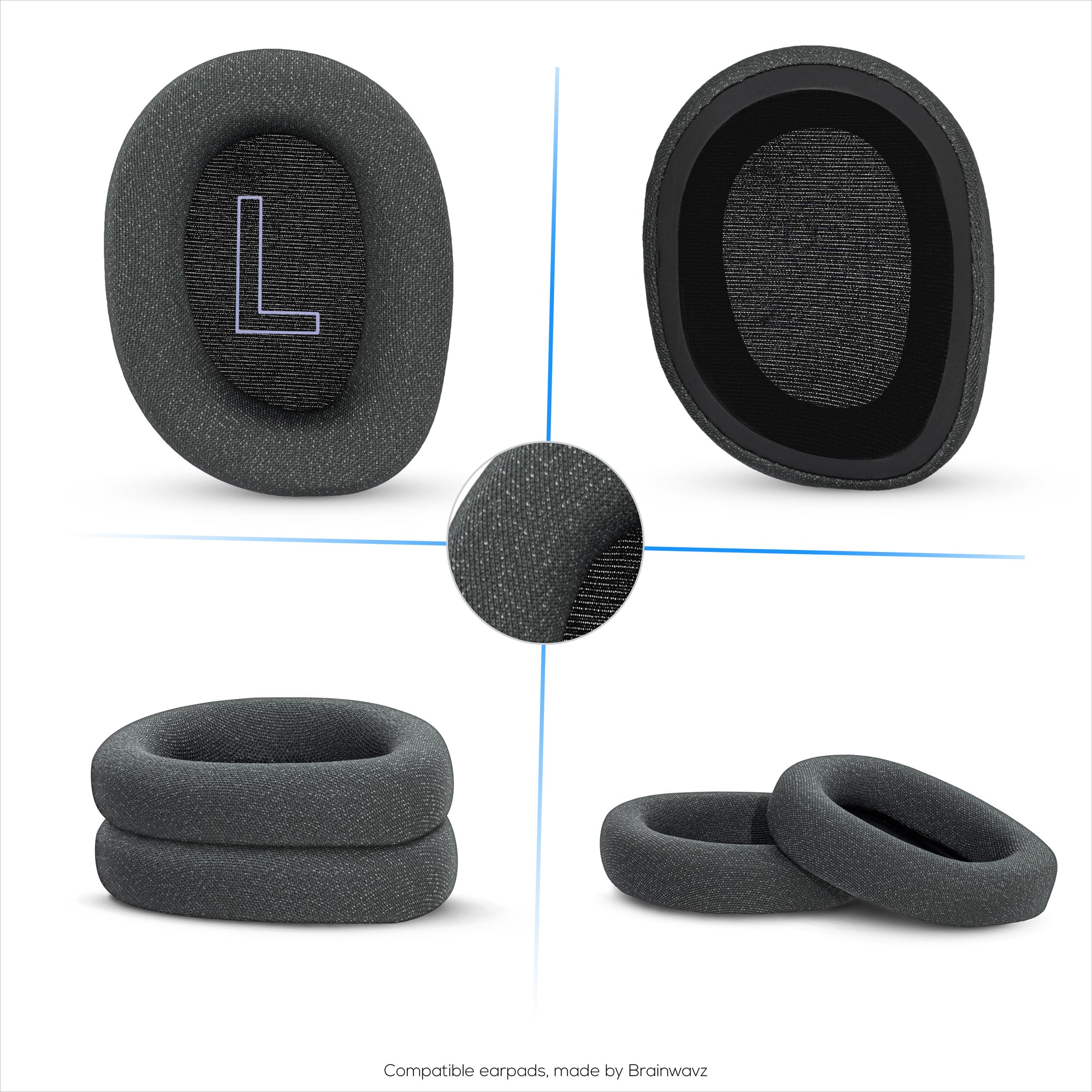 Mesh Fabric Earpads for Logitech G522 Lightspeed Headset, Breathable Mesh Fabric &amp; High-Grade Memory Foam - Thicker, Comfier &amp; Long Lasting