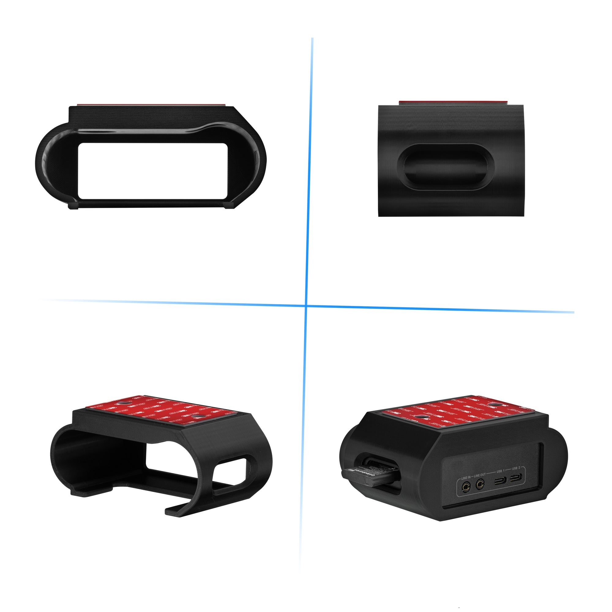Under Desk Mount for SteelSeries Arctis Nova Pro Wireless, Nova Pro Omni &amp; Nova Elite Base Station – Secure Fit, Easy Install with Screws or VHB Tape