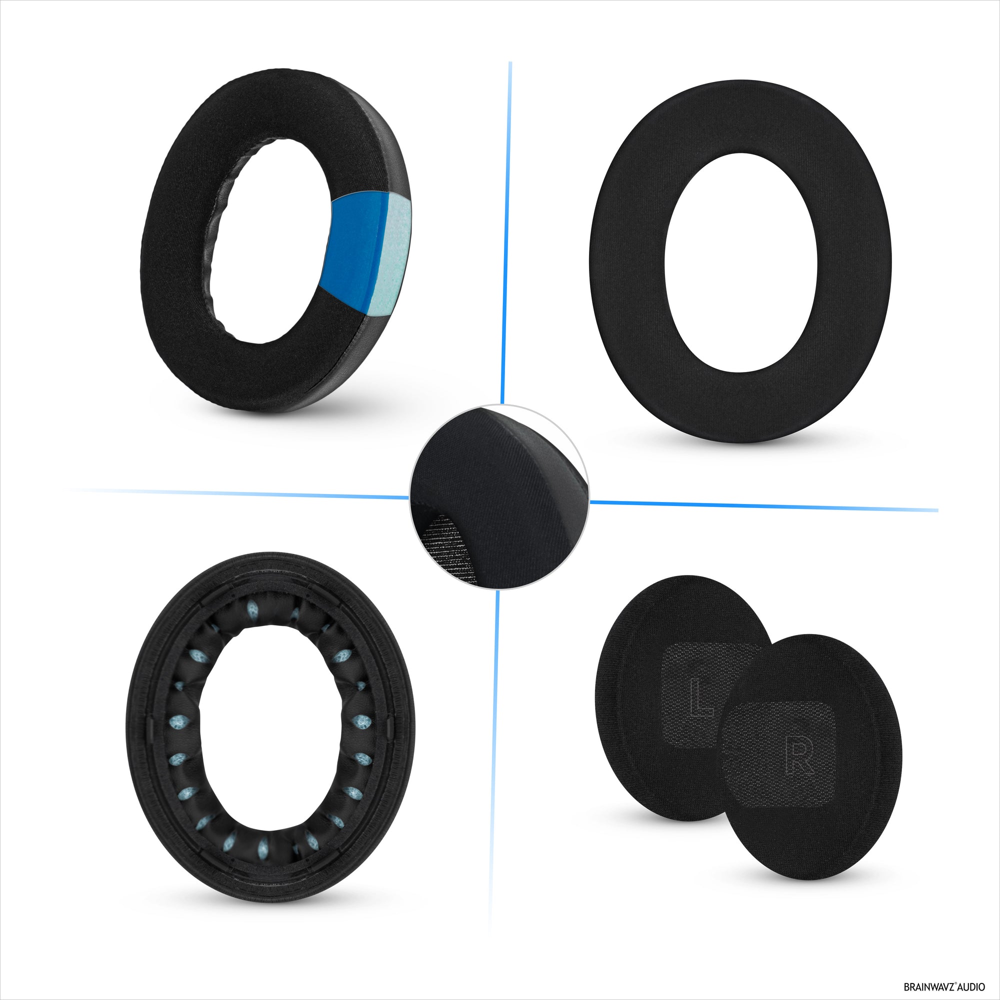 Hybrid Earpads for BOSE QC Ultra Gen 1 &amp; Gen 2 Wireless Headsets. Cooling Gel Gaming Cushions with Super Soft Fabric &amp; Thick Memory Foam