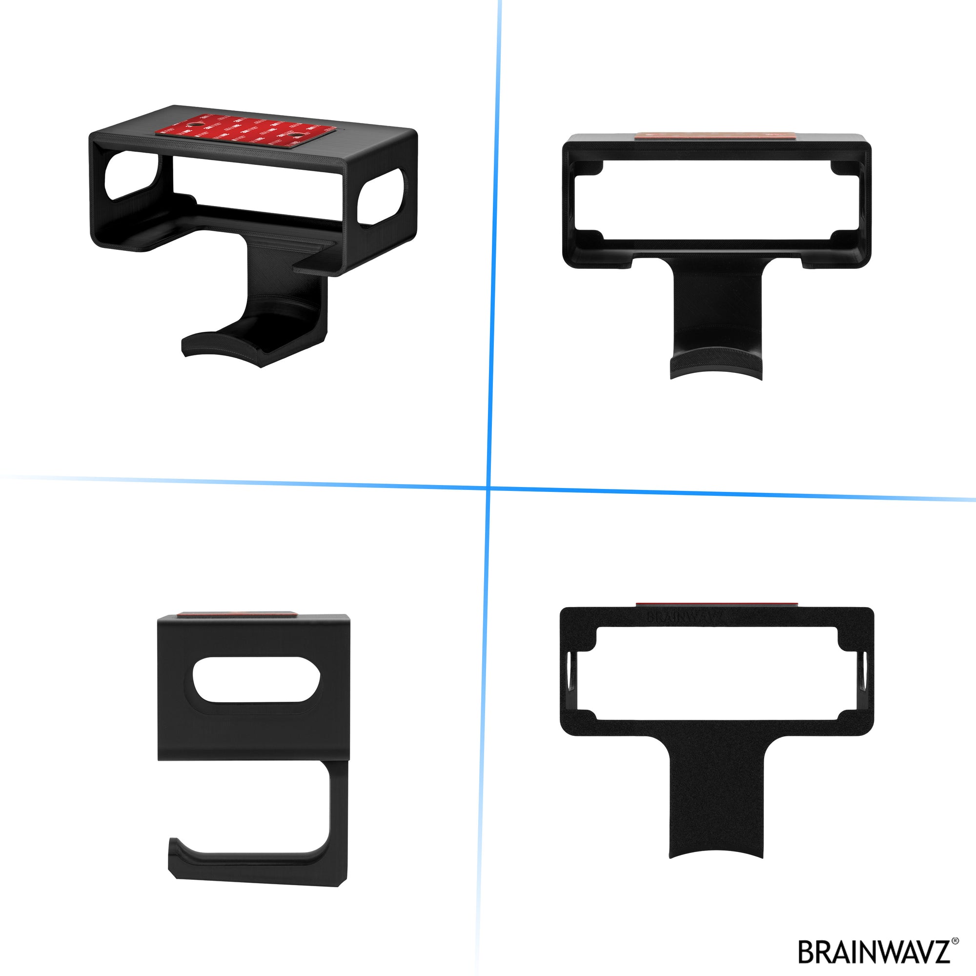 Under Desk Mounting Bracket Headphone Hanger Compatible with Focusrite Scarlett Solo Gen 4 - Space Saving Dock, Easy to Install, Adhesive &amp; Screw-In, Reduce Clutter, Free Desktop Space