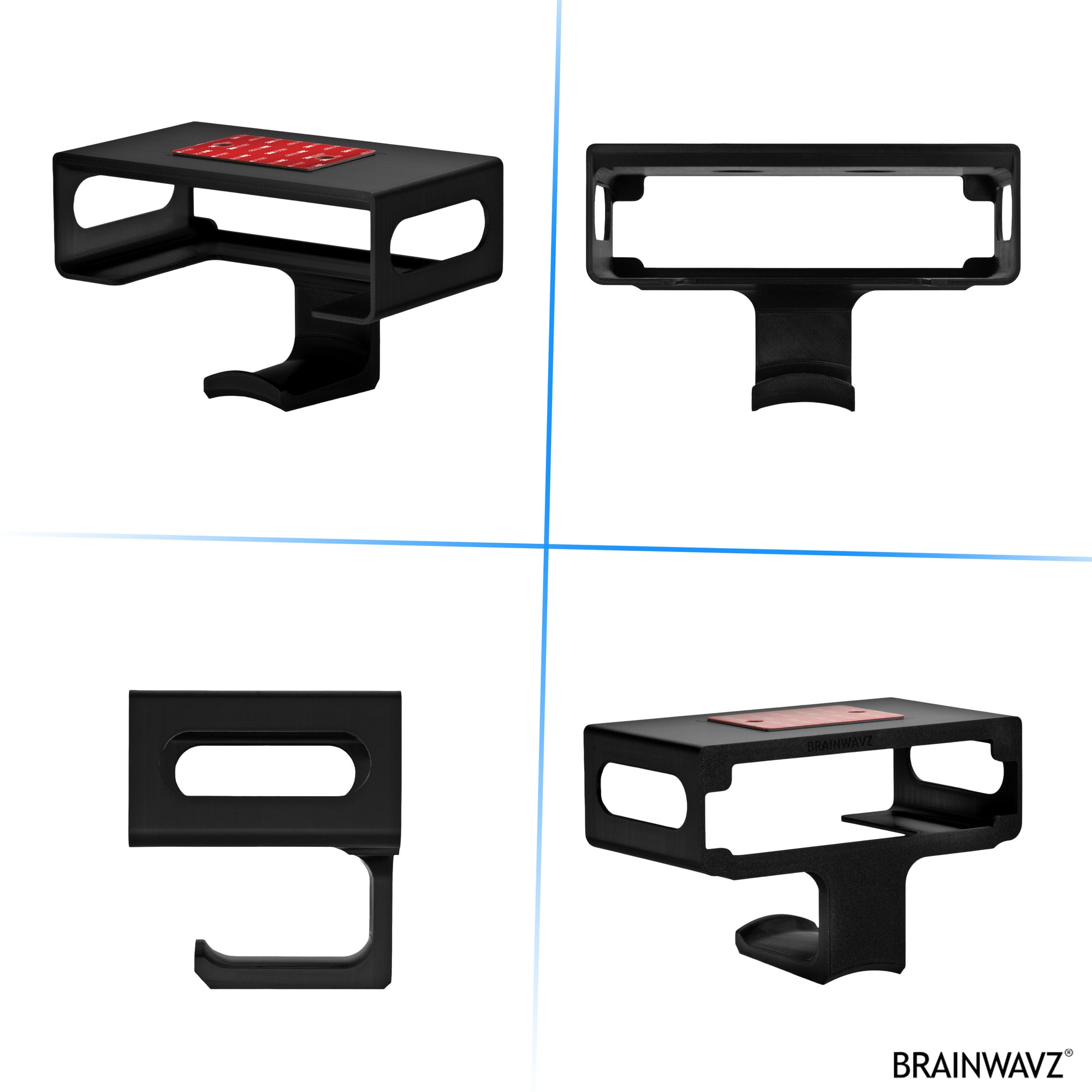 Under Desk Mounting Bracket Headphone Hanger Compatible with Focusrite Scarlett 2i2 Gen 4 - Space Saving Dock, Easy to Install, Adhesive &amp; Screw-In, Reduce Clutter, Free Desktop Space