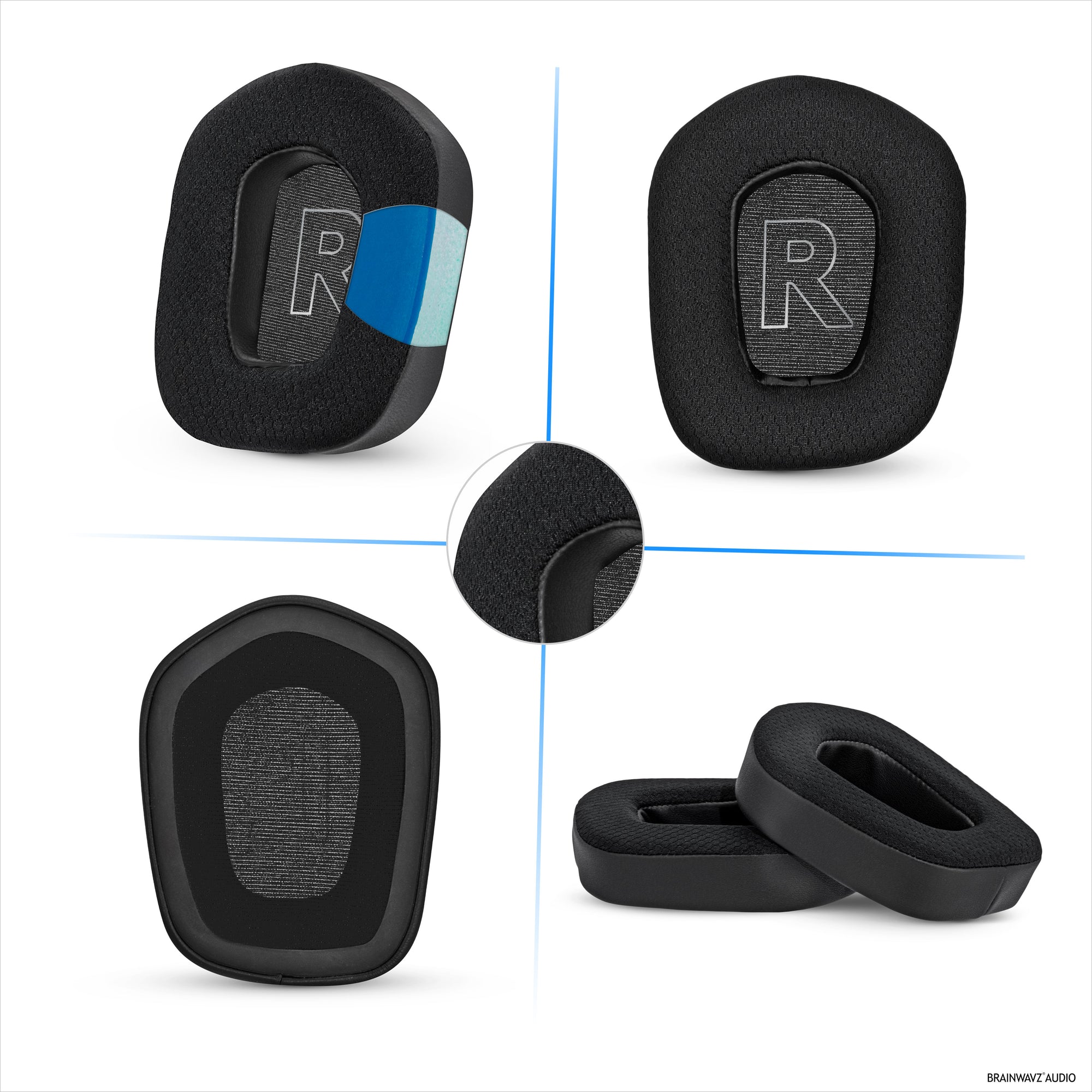 Hybrid Earpads for Logitech G733, G335 &amp; G535 Headsets, Cooling Gel, Super Soft Fabric &amp; Thicker Memory Foam