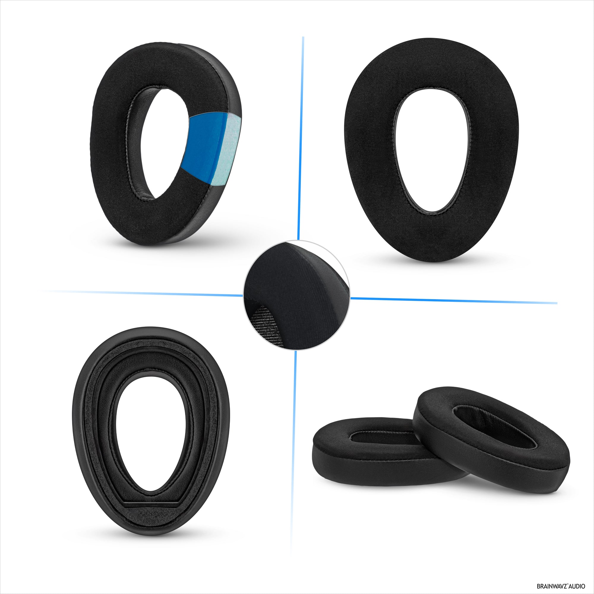 Hybrid Earpads for Sennheiser PXC480, PXC550, PXC 550-II, MB660 UC &amp; MB 660 MC Headphones. Cooling Gel Gaming Cushions Thick Memory Foam