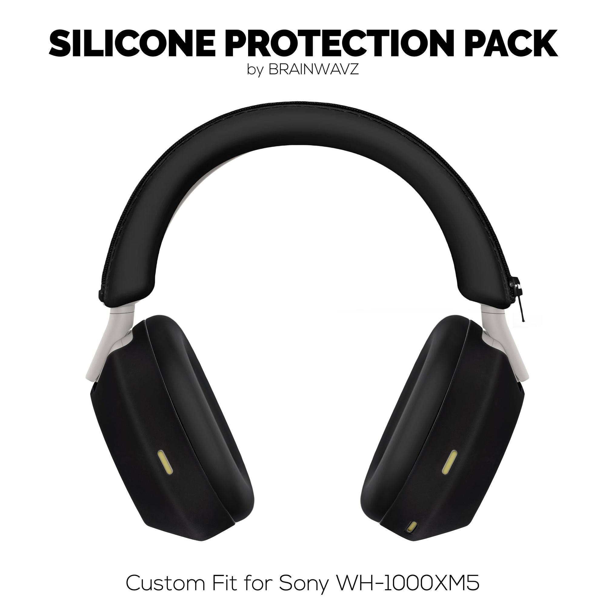Silicone Protective Cover Set for Sony WH-1000XM5 - Headband, Ear Cup &amp; Earpad Covers – Sweatproof, Dustproof, Non-Slip &amp; Easy to Install