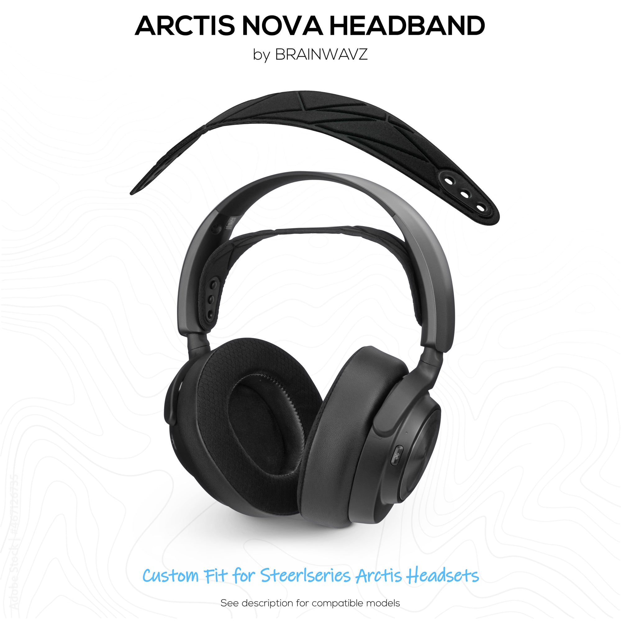 Replacement Headband for SteelSeries Arctis Nova 7P &amp; 7X &amp; More – Cotton-Rich Elastic Suspension Band with 3 Size Settings