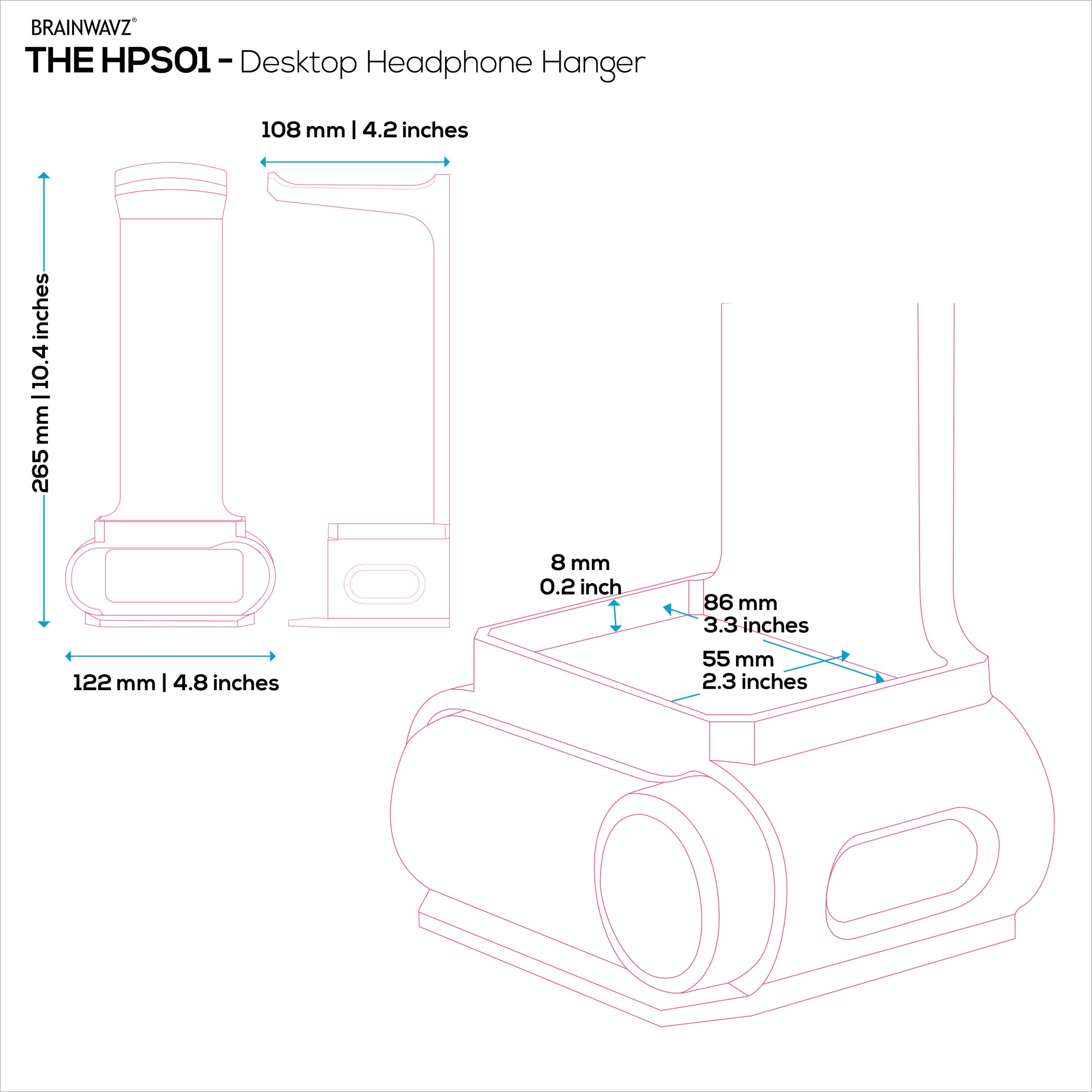 Headphone Stand Designed for Steelseries Arctis Nova Pro Wireless, Nova Pro Omni &amp; Nova Elite Headsets with Dock for the Wireless Base Station