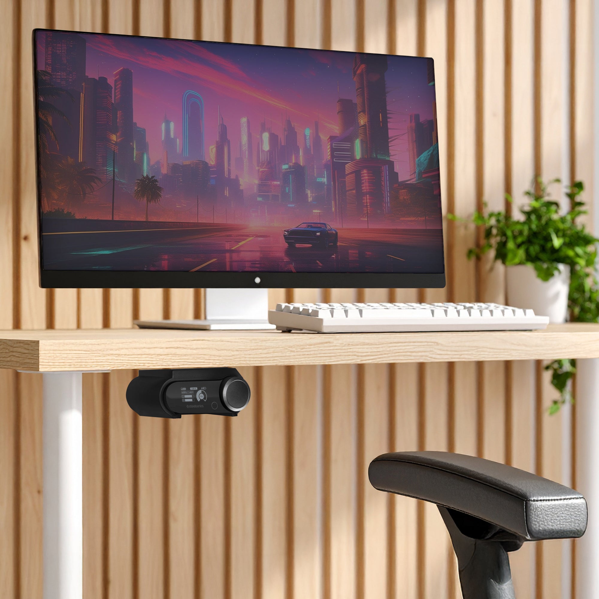 Under Desk Mount for SteelSeries Arctis Nova Pro Wireless Base Station – Secure Fit, Easy Install with Screws or VHB Tape