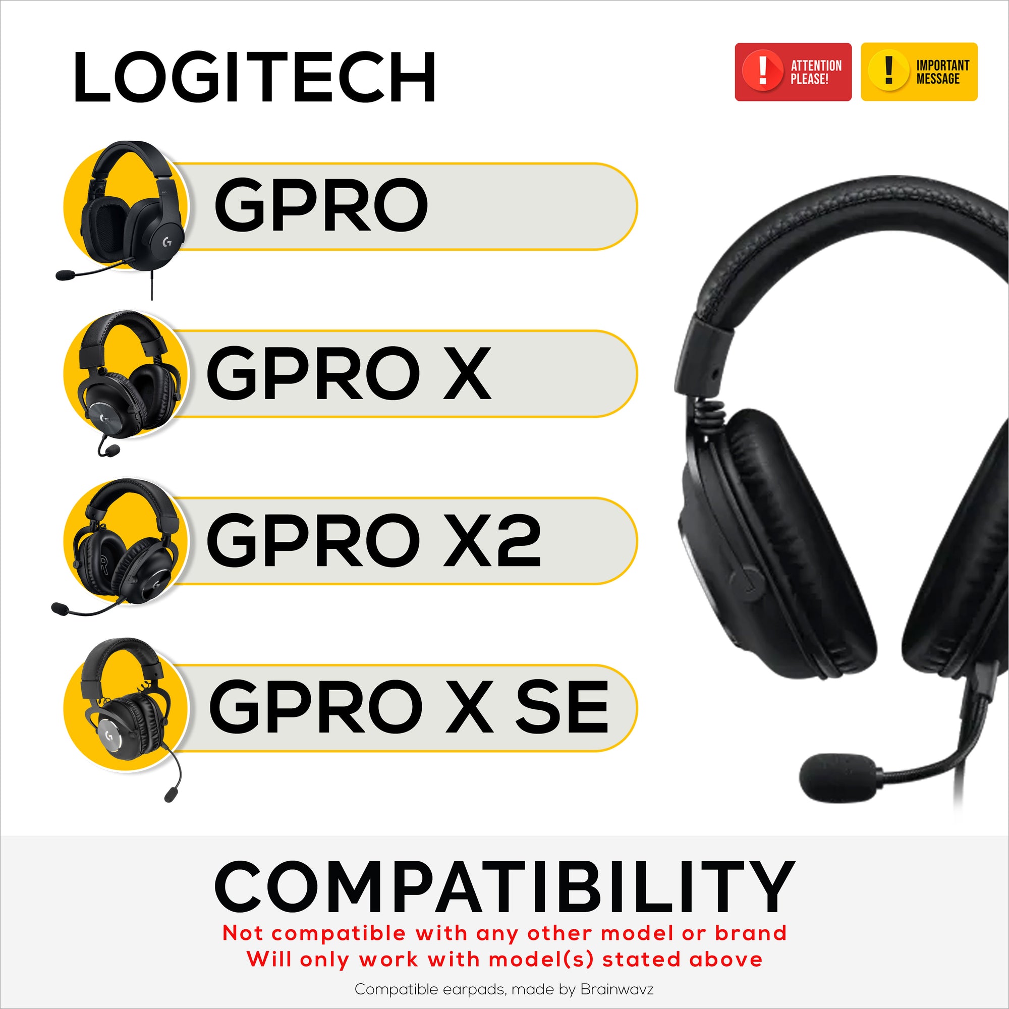 Hybrid Earpads for Logitech G Pro, G Pro X, G Pro X 2, and G Pro X SE Headsets. Cooling Gel Gaming Cushions with Super Soft Fabric &amp; Thick Memory Foam
