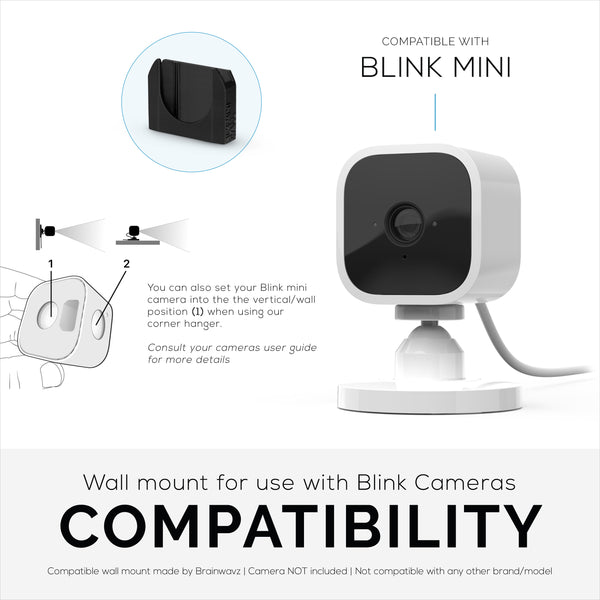 sciuU Support Mural Compatible avec Blink Mini Camera, [Ensemble