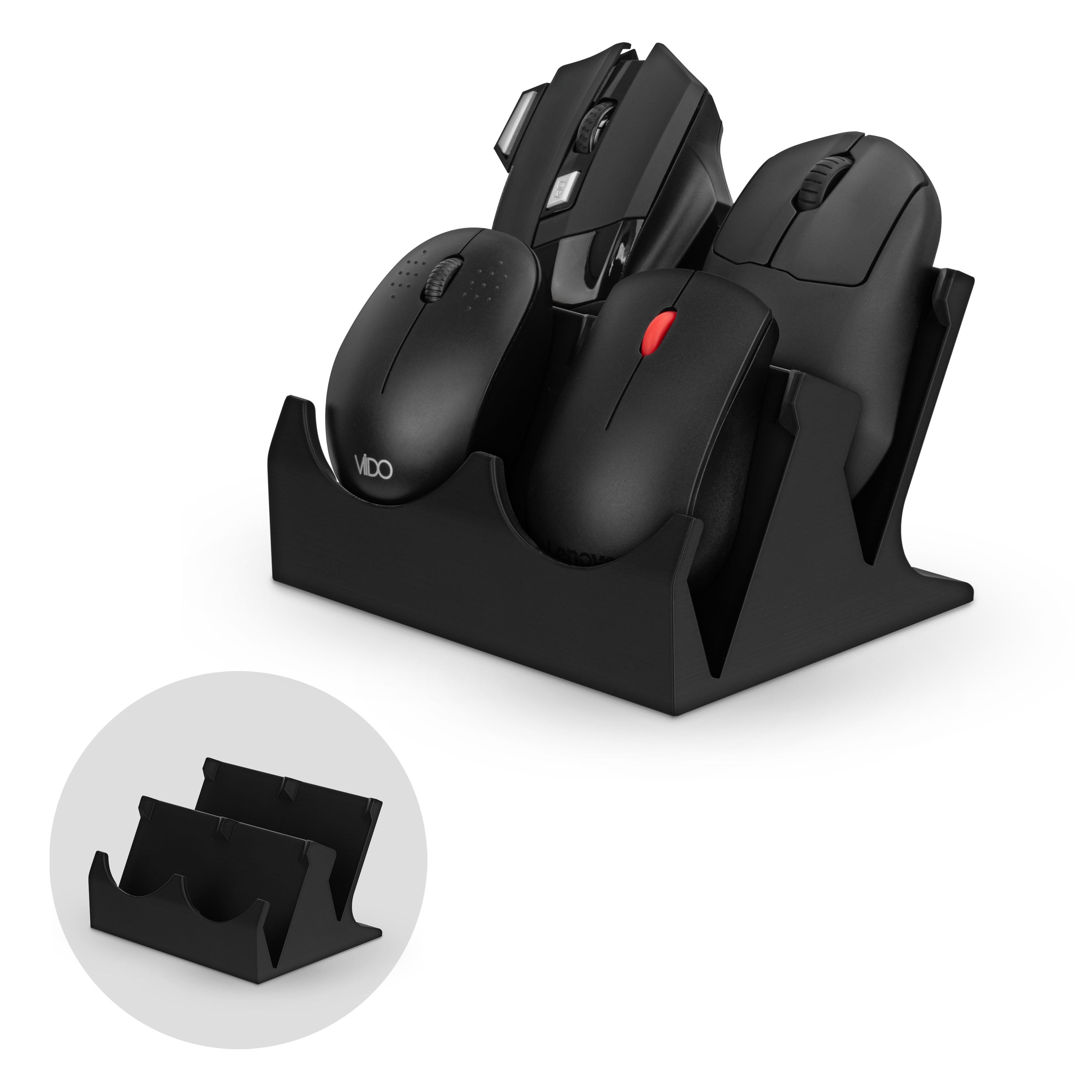 Desktop Quad PC Mouse Stand Holder for Gaming & Office Mice From Logit ...