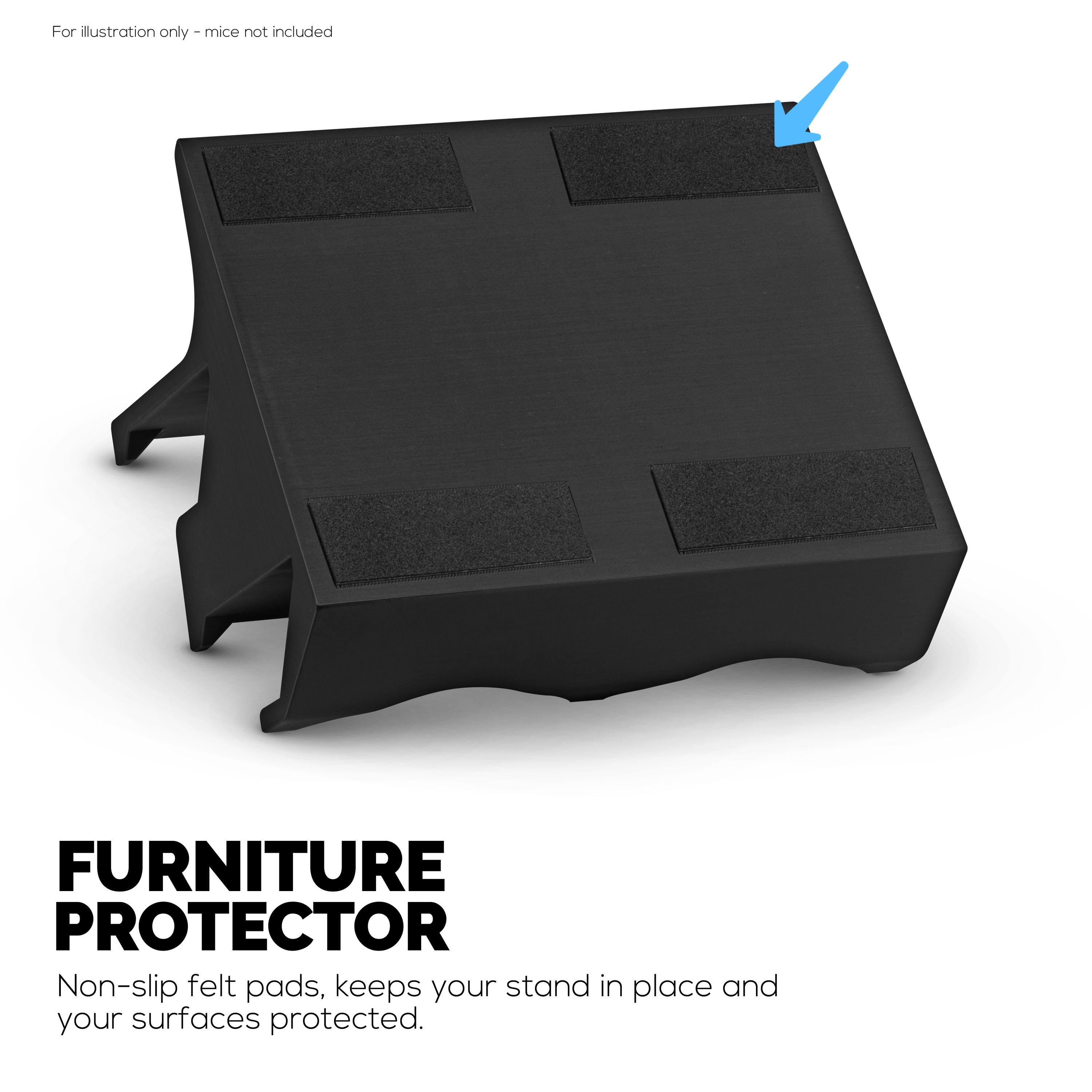 Computer Mouse Fixture Desktop Quad PC Mouse Stand Holder for Gaming & Office Mice From Logit ...