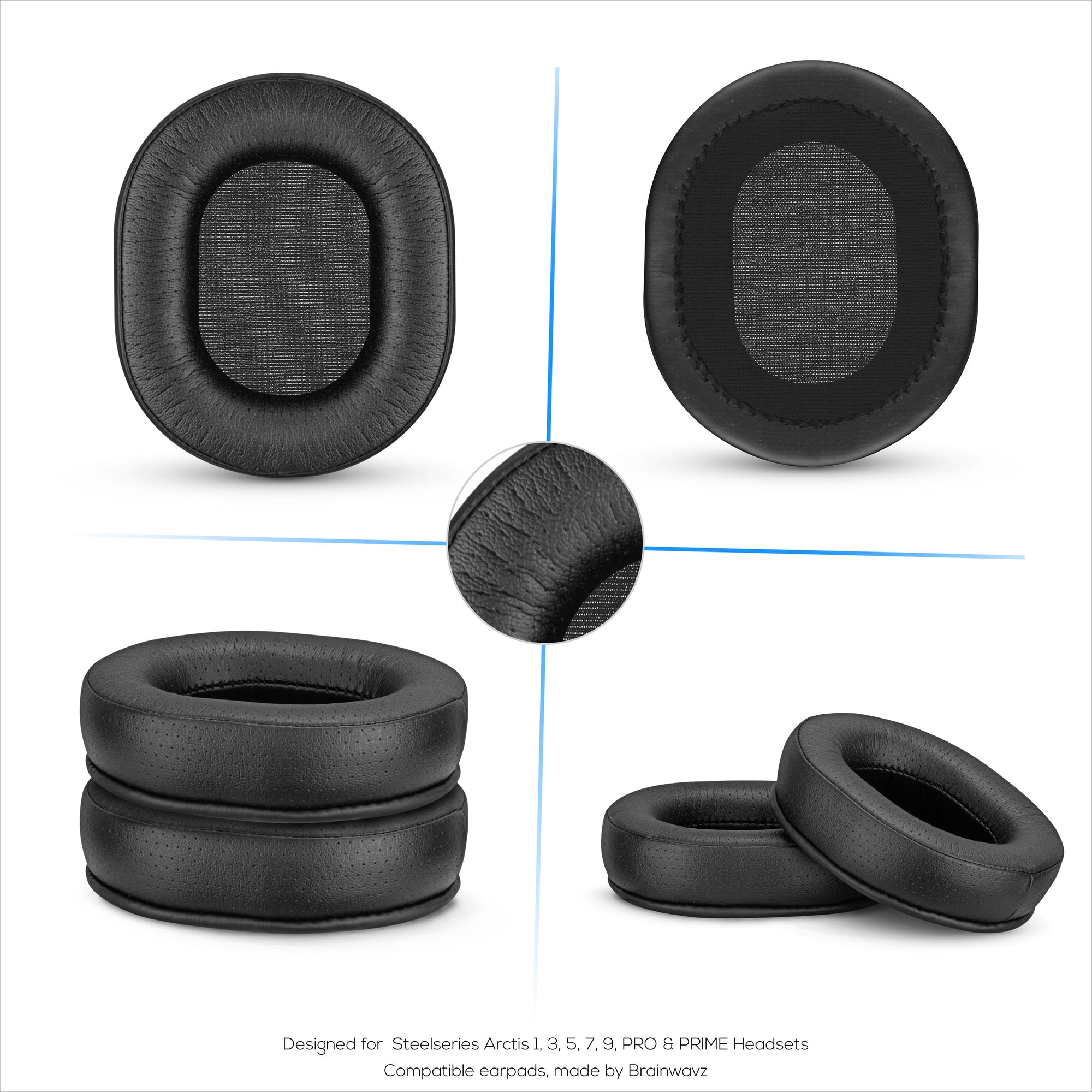 Steelseries Arctis Replacement Perforated Earpads, Upgraded Materials &amp; Memory Foam, Designed For Arctis 1, 3, 5, 7, 9, Pro &amp; Prime (Perf)