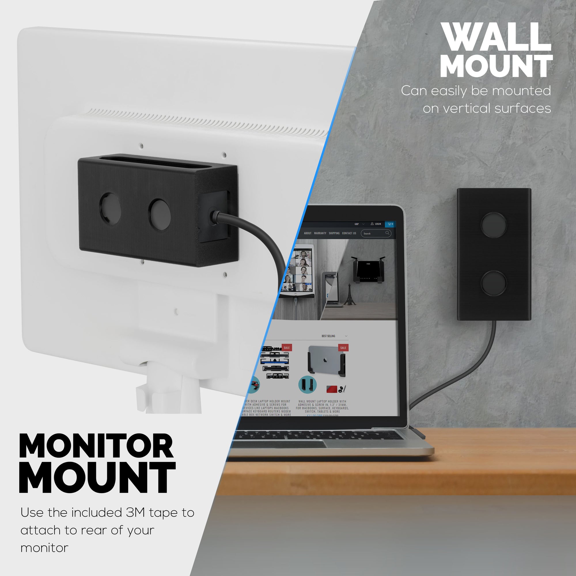 Under Desk Mount for Surface Dock 2, Easy To Install Holder, VHB Adhesive &amp; Screw In