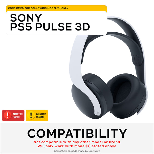 Adhiper Coussinets De Rechange Pour Casque Sans Fil Sony PlayStation 5 Pulse 3D PS5 Pulse 3D Avec Isolation Phonique En Mousse à Mémoire De Forme Et Cuir Protéiné Souple (noir
