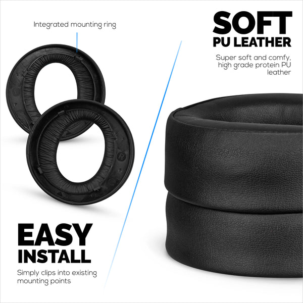 Coussinets Remplacement Casque Sony PS5 Pulse 3D - Protein PU Confort - Isolation Phonique Améliorée - Noir