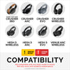 Almohadillas de repuesto para Skullcandy Crusher Wireless, Hesh 3/ANC/EVO, Venue ANC & Más: Espuma extra cómoda, durabilidad y aislamiento acústico