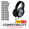 Náhradní náušníky pro sluchátka Sennheiser HD201 HD201S HD180 HD418 HD419 HD421 HD428 HD429 HD438 HD439 HD448 HD449