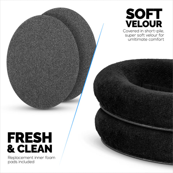 Cuscinetti Auricolari In Velluto Per Sennheiser HD598, HD599, HD569, HD559 – Memory Foam, 1 Paio Marrone