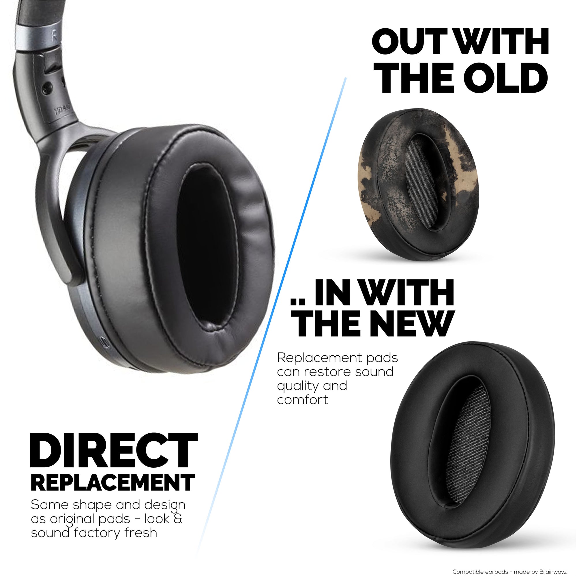 Replacement Earpads for Sennheiser HD 4.50, HD 350BT, HD 4.40BT, HD 4