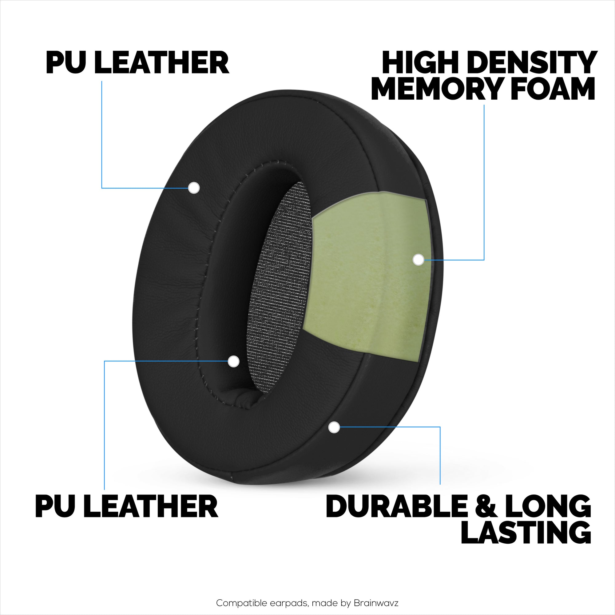 Replacement Earpads for Sennheiser HD 4.50, HD 350BT, HD 4.40BT, HD 4.50BT, HD 4.50BTNC &amp; HD 450BT Headphones