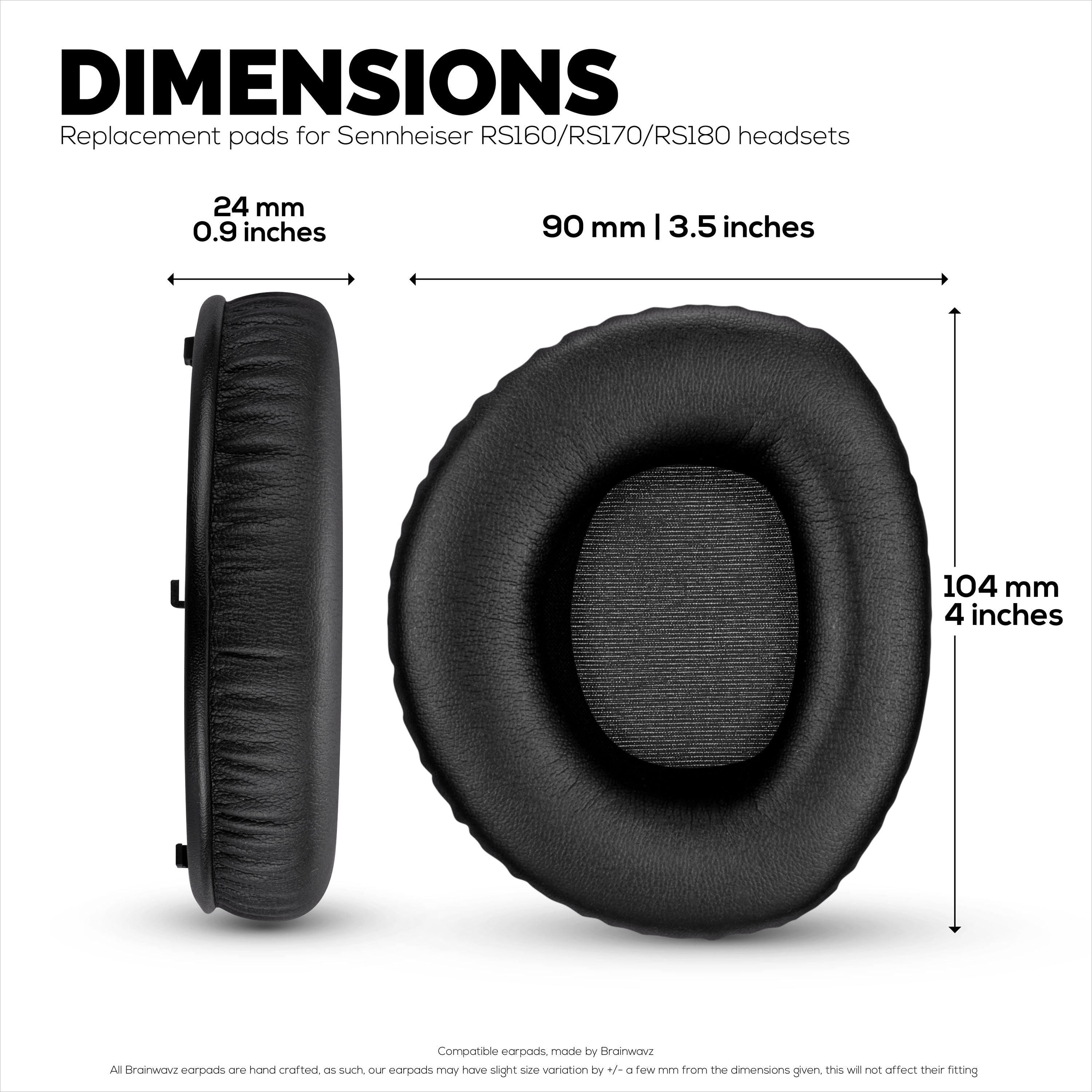 Replacement Earpads for Sennheiser RS160, RS170, RS180, HDR160
