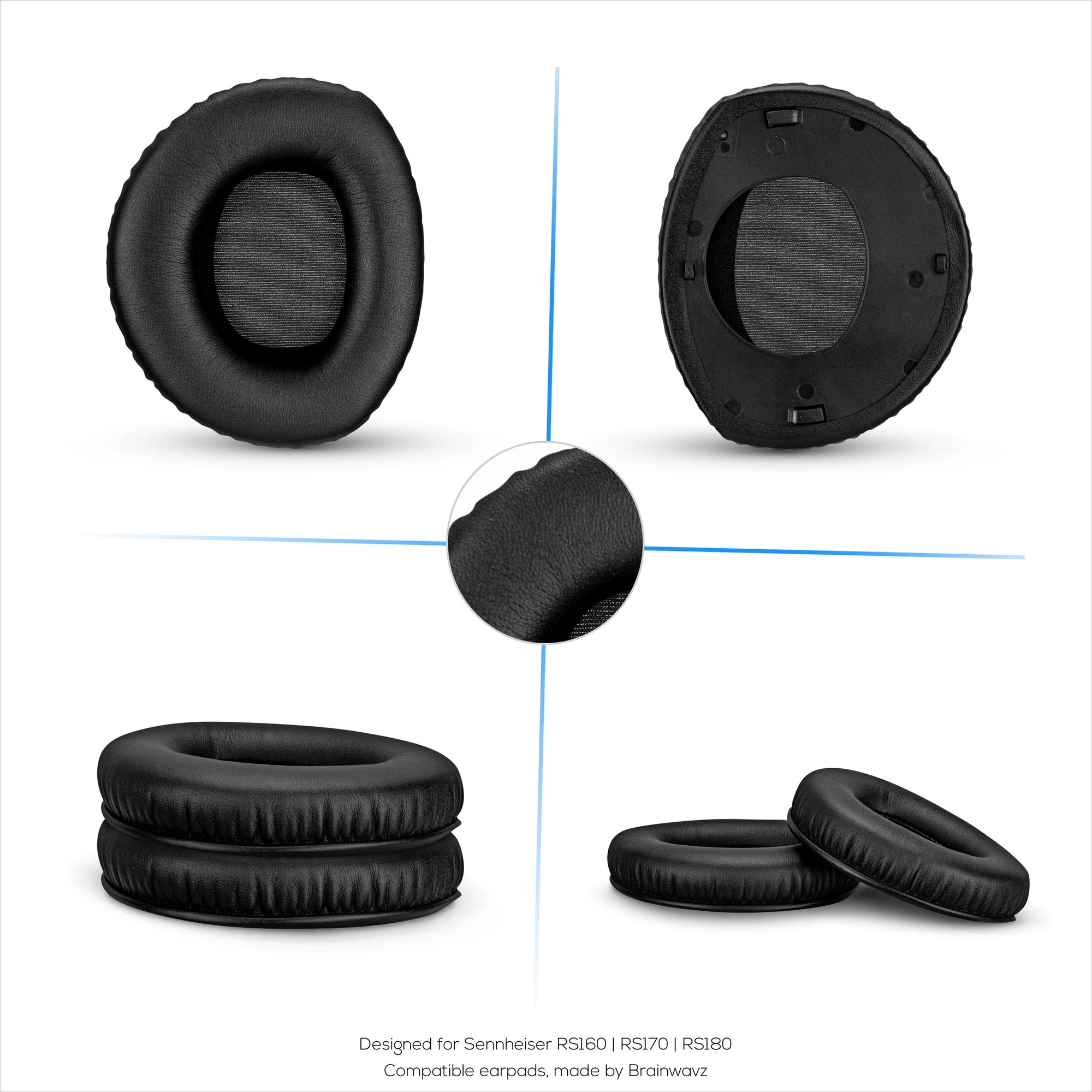 Replacement Earpads for Sennheiser RS160, RS170, RS180, HDR160, HDR170 &amp; HDR180 Headphones