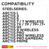כריות אוזניות חלופיות עבור Steelseries Arctis 1, 3, 5, 7, 9, אוזניות PRO & PRIME, בד רך לנשימה, נוחות נוספת