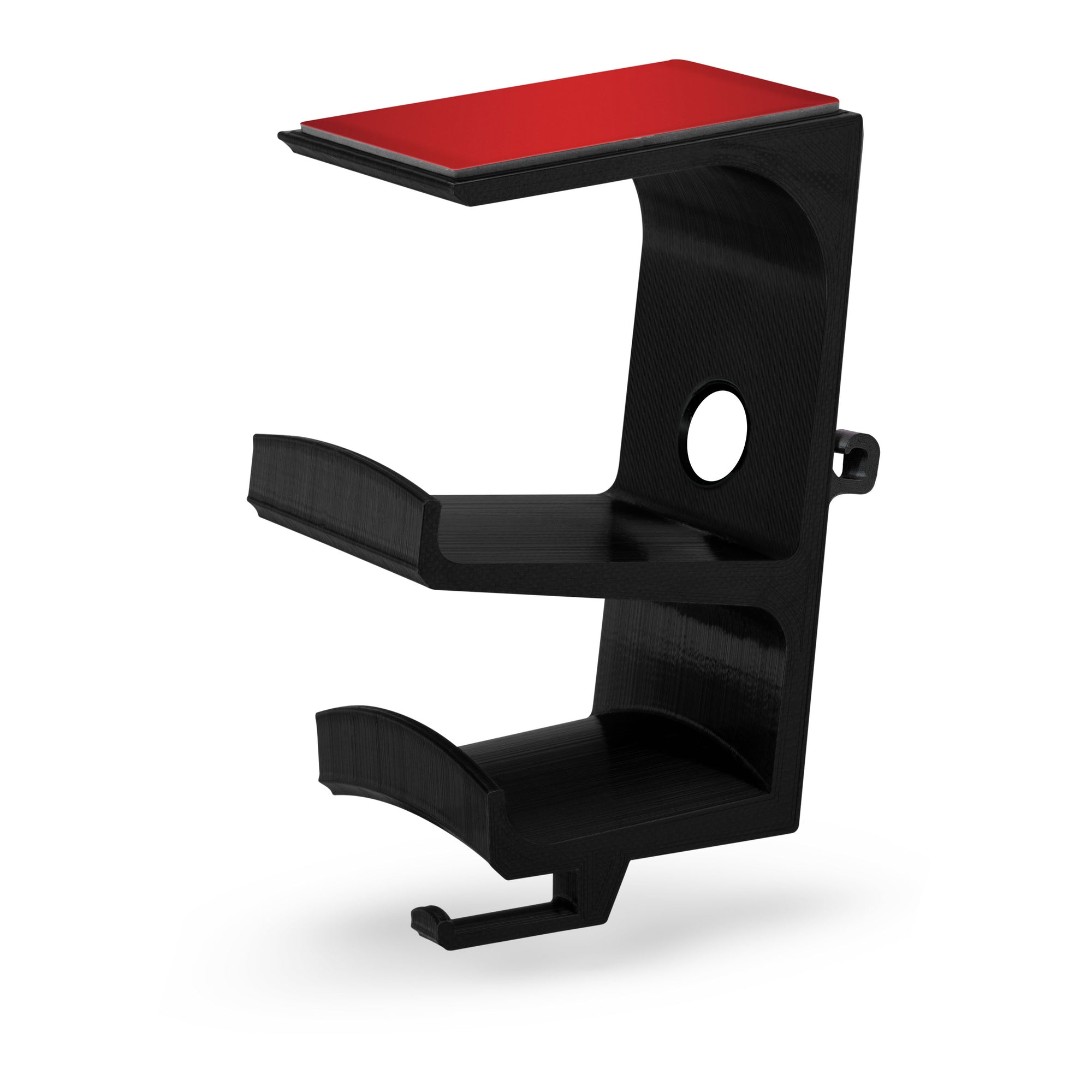 The Vulcan - Under Desk Controller &amp; Headphone Hanger - Adhesive Mount, No Screws or Mess
