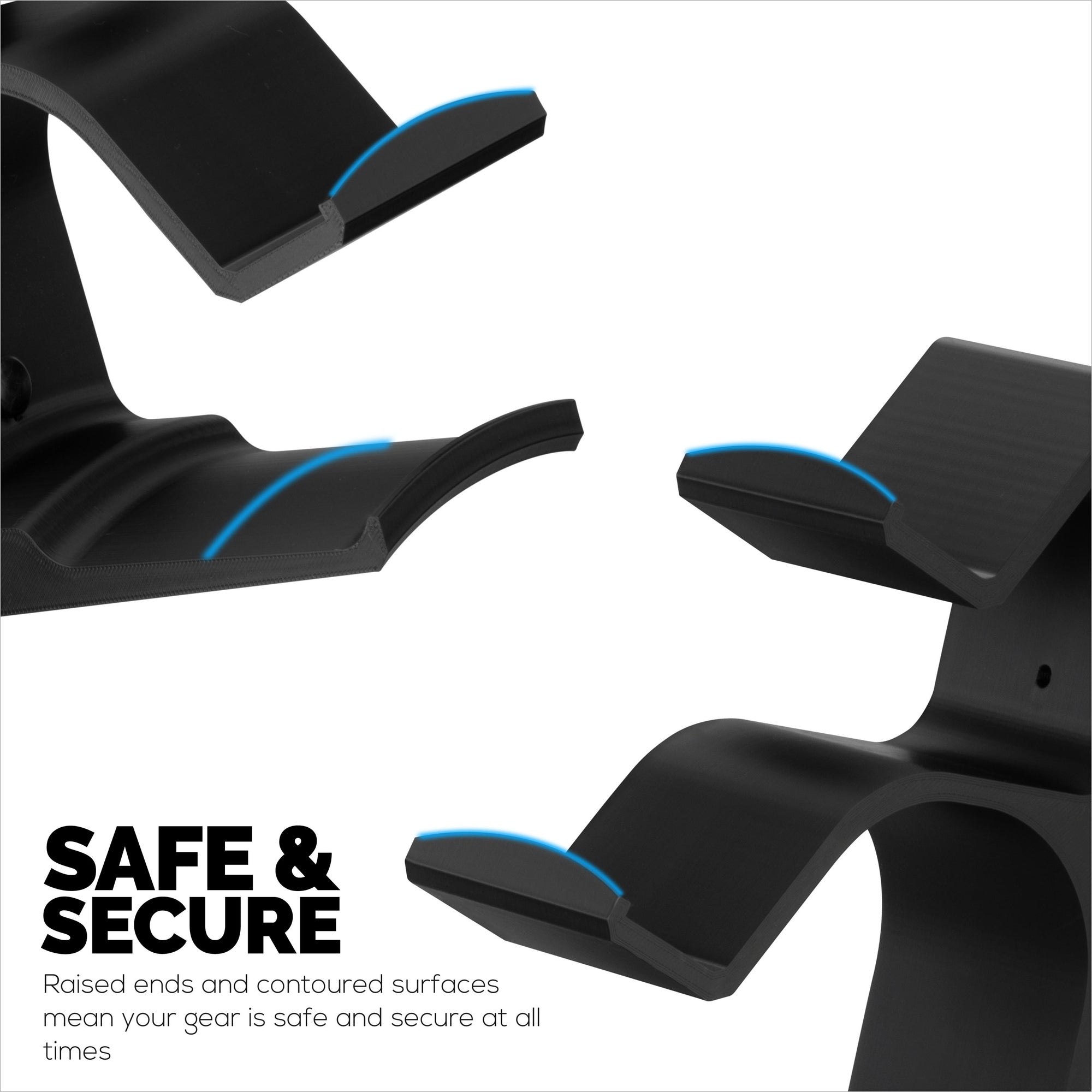 The Behemoth - Dual Game Controller &amp; Headphone Stand Wall Mount Holder - Designed for All Gamepads &amp; Headsets