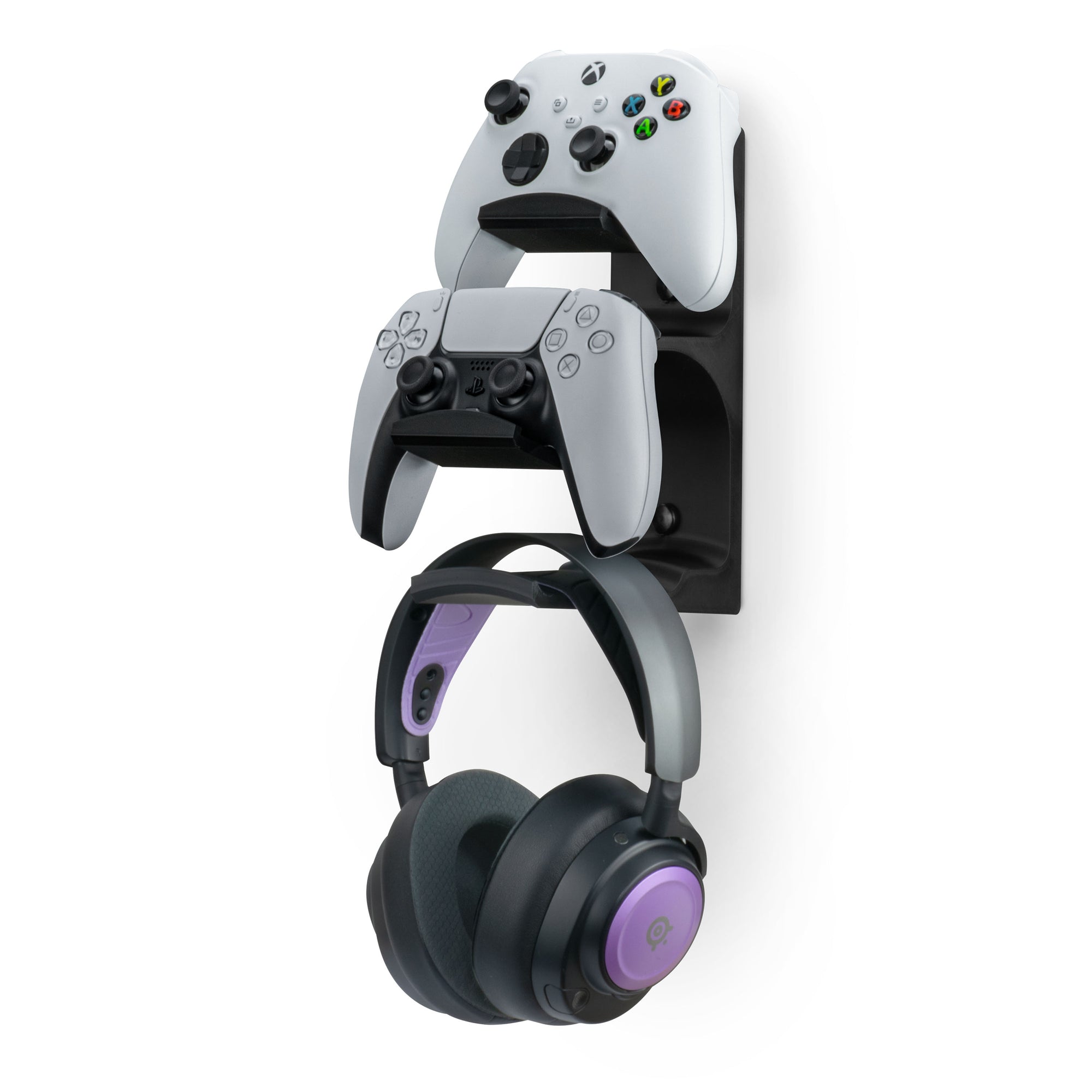 The Behemoth - Dual Game Controller & Headphone Stand Wall Mount Holder - Designed for All Gamepads & Headsets
