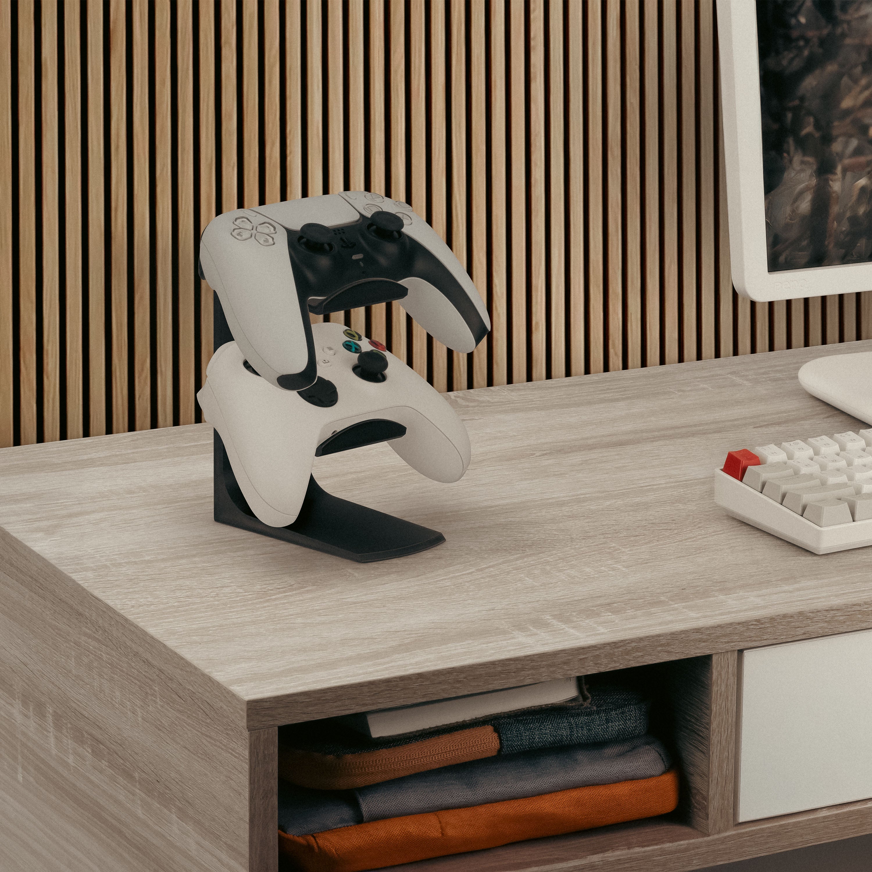 The Sentinel - Dual Game Controller Stand for Desks, Universal Design ...