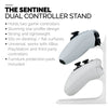 The Sentinel - Podstawka na podwójny kontroler gier na biurko, uniwersalna konstrukcja dla wszystkich gamepadów