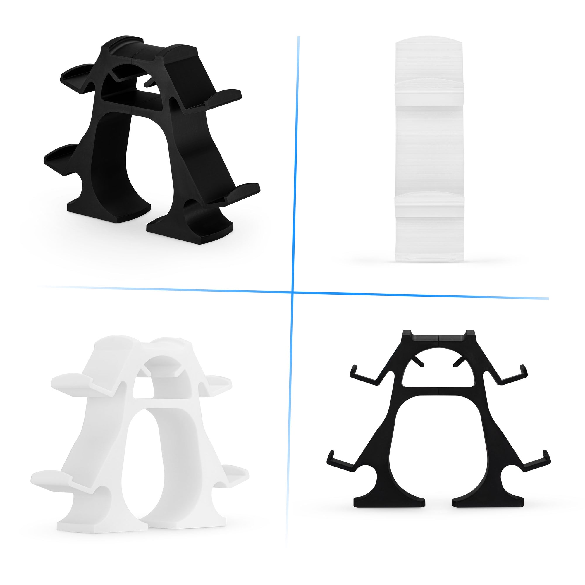 The UberKuma - Quad Controller Holder &amp; Headphone Stand for Desks, Suitable for all Gamepads &amp; Headsets