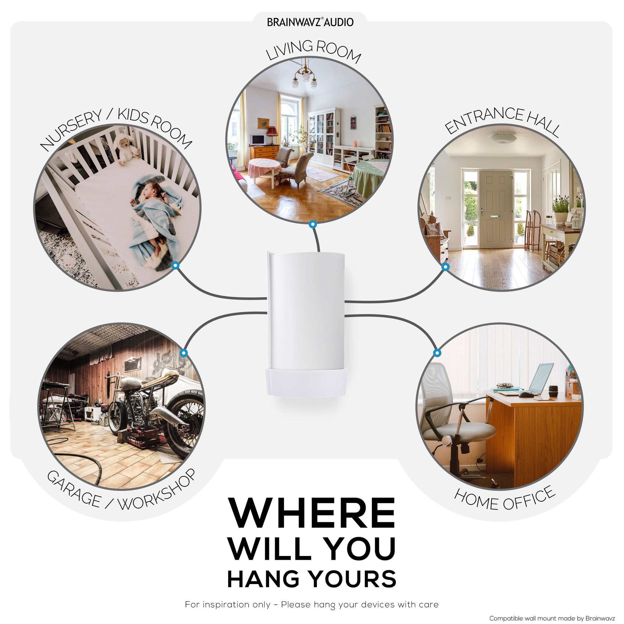 Adhesive Wall Mount for TP Link Deco X90, X95 &amp; XE200 WiFi Mesh Router, Easy To Install Holder, Strong Adhesive &amp; Screw In, Increase Range