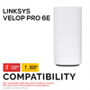 Screwless Wall Mount for Linksys Velop Pro 6E (AXE5400) Wifi Mesh Router, Easy To Install Holder, Adhesive &amp; Screw Mounting Option