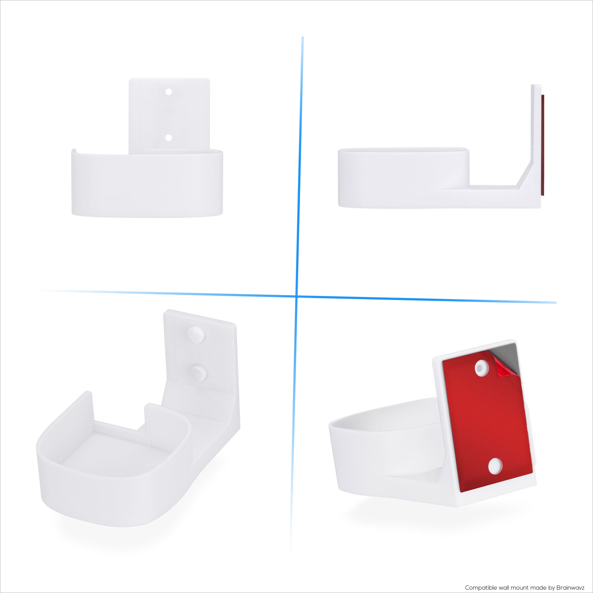 Screwless Wall Mount for Linksys Velop Pro 6E (AXE5400) Wifi Mesh Router, Easy To Install Holder, Adhesive &amp; Screw Mounting Option