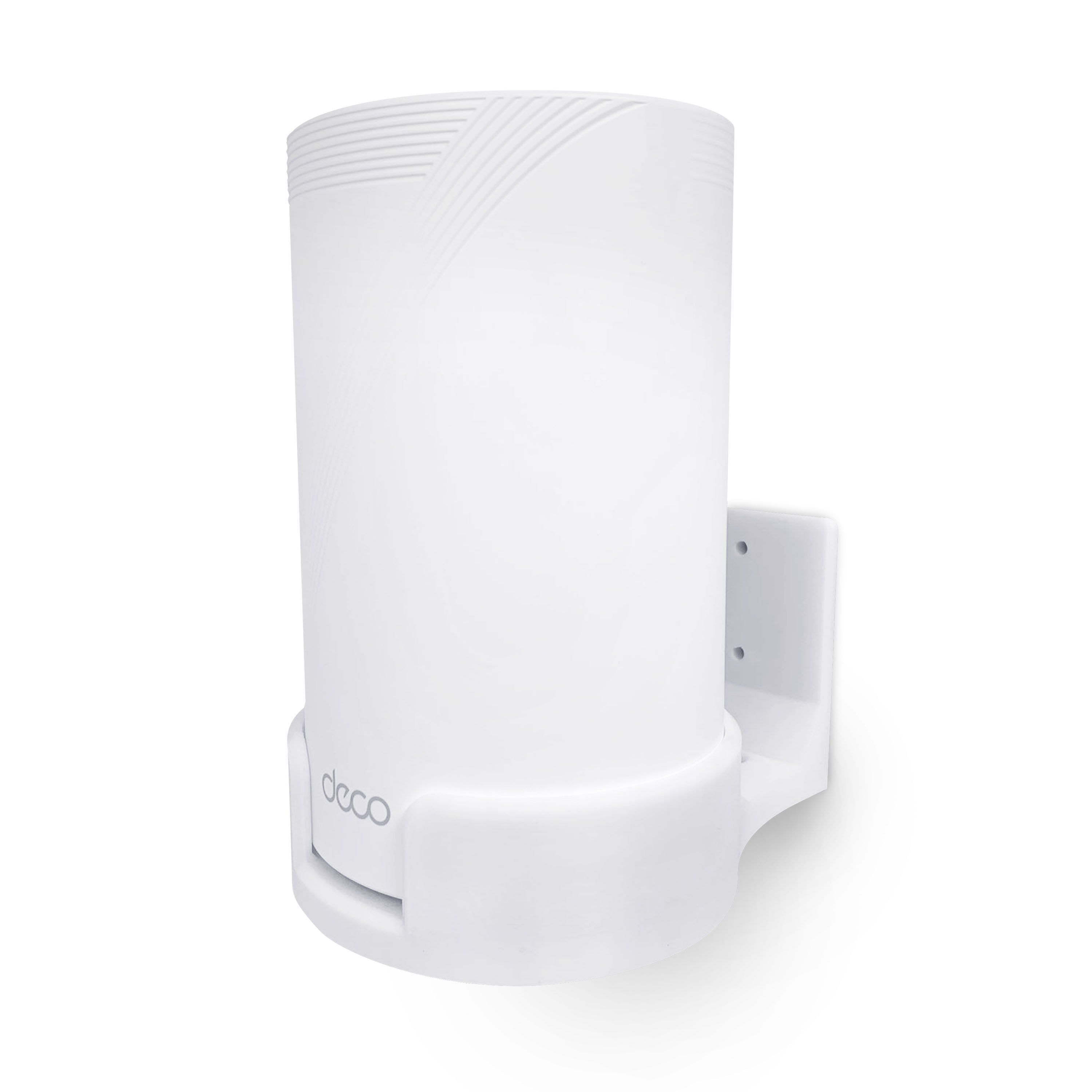 Wall Mount Holder For TP-Link Deco BE23/BE25/BE3600/BE5000 WiFi 7 Mesh Wi-Fi System – Space-Saving Bracket With Hidden Cable Management, Secure & Stylish Design For Home And Office(White, 1-Pack