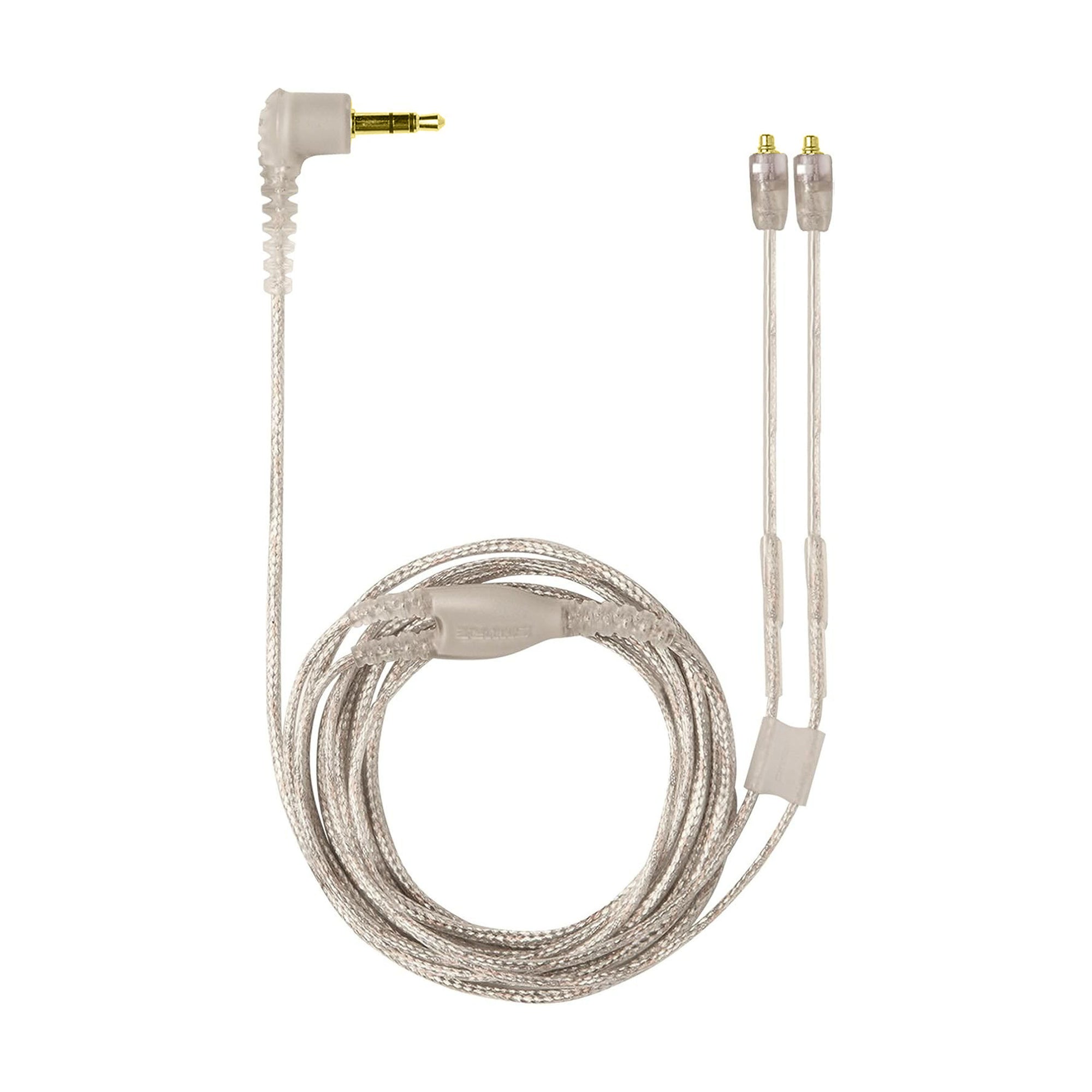 Replacement Cable for Shure SE215, SE315, SE425, SE535 & SE846 Earphones, Silver Clear Wire, 3.5mm With MMCX Connectors - 1.25M / 48”