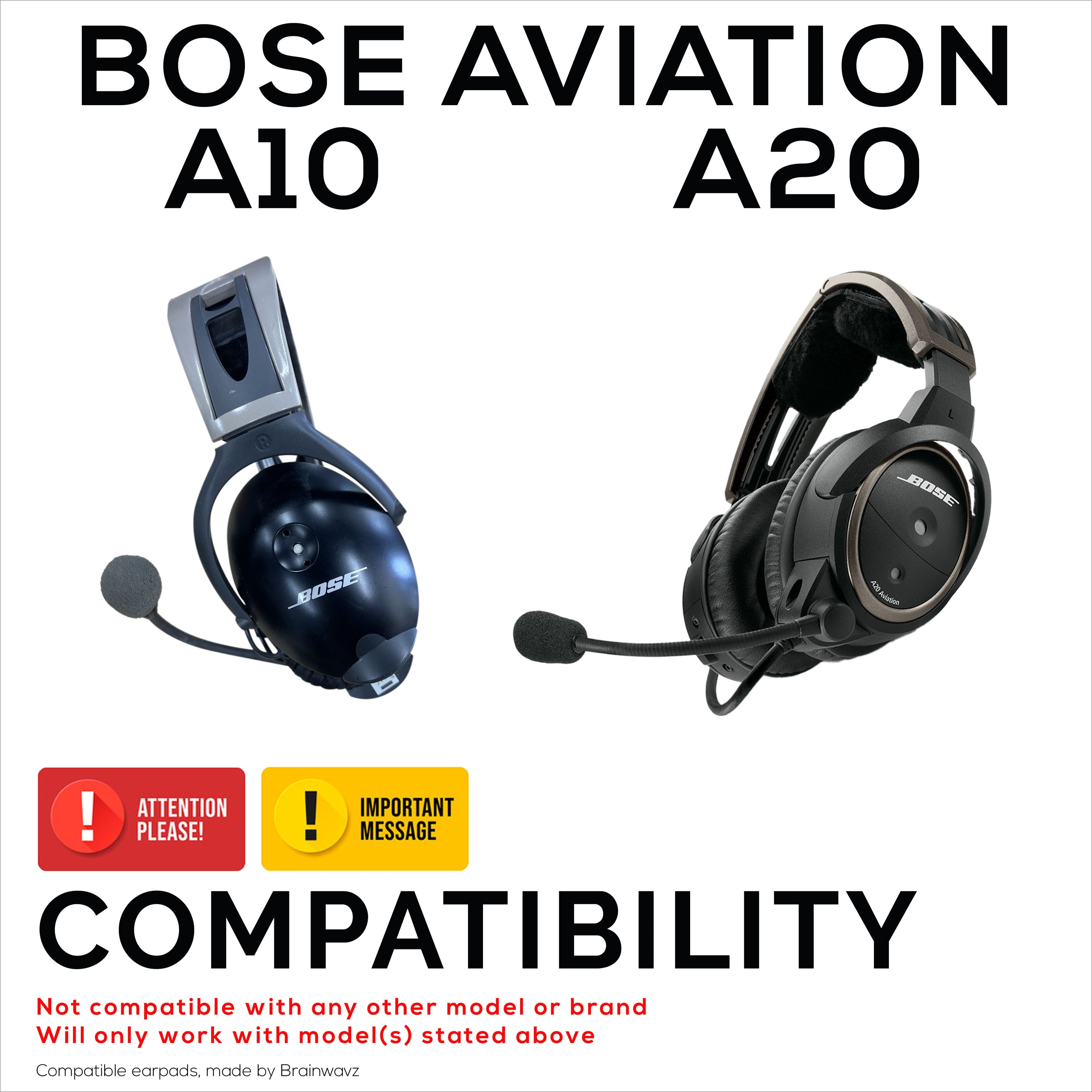 kwobile 2X Coussinet Copatible avec Bose A20 Aviation Headset kwobile 2X Coussinet Copatible avec Bose A20 Aviation Headset