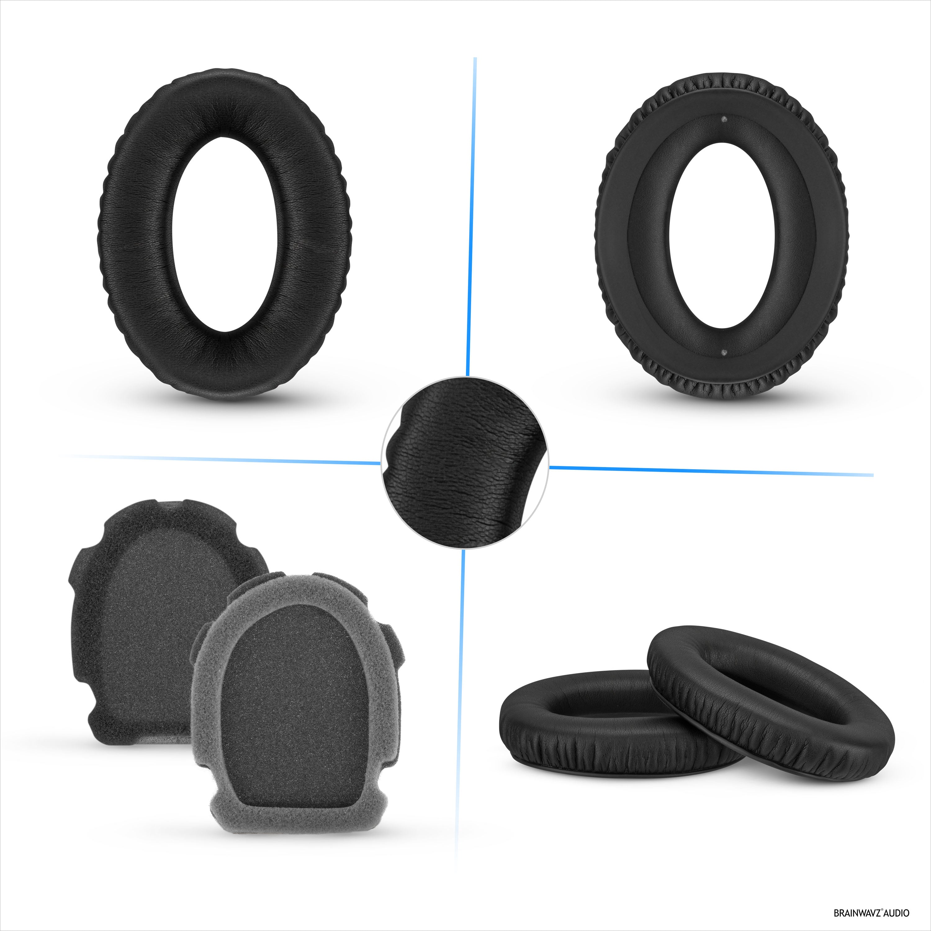 SOULWIT Cuscinetti Auricolari di Ricambio per Bose A20 Aviation Headset, Aviation Headset X A10, Cuscinetti Auricolari con Pelle Morbida, Schiuma di Isolamento dal Rumore (Nero SOULWIT Cuscinetti Auricolari di Ricambio per Bose A20 Aviation Headset, Aviation Headset X A10, Cuscinetti Auricolari con Pelle Morbida, Schiuma di Isolamento dal Rumore (Nero