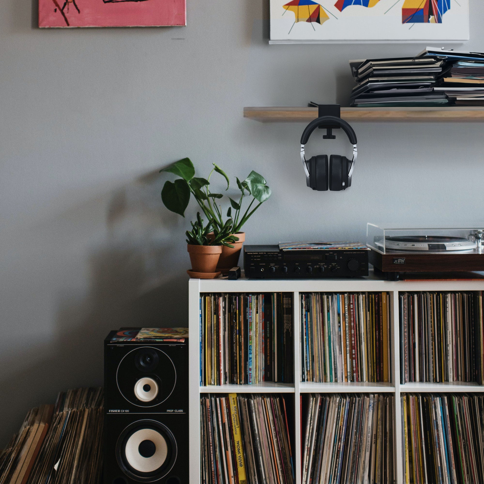 Brainwavz Hoist - Headphone Hanger Stand with Adjustable Clamp, Screws On To Desks &amp; Shelves