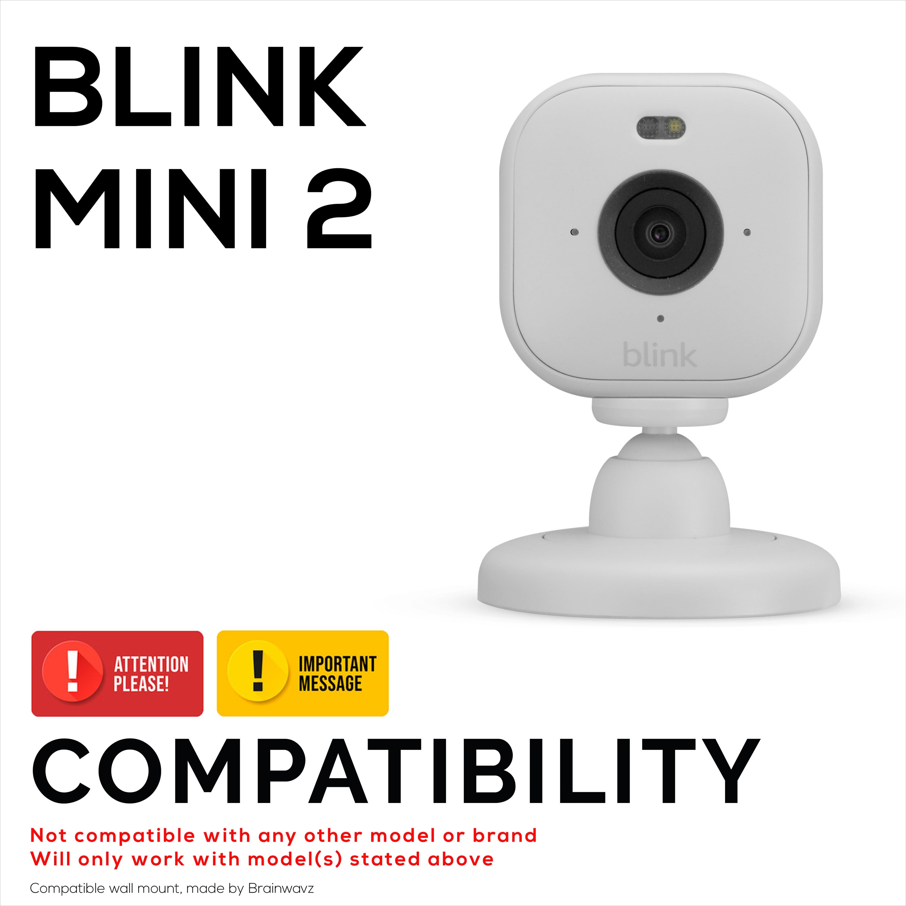Blink Mini Router Screwless Wall Mount for Blink Mini 2, Easy To Install Holder, Angled ...