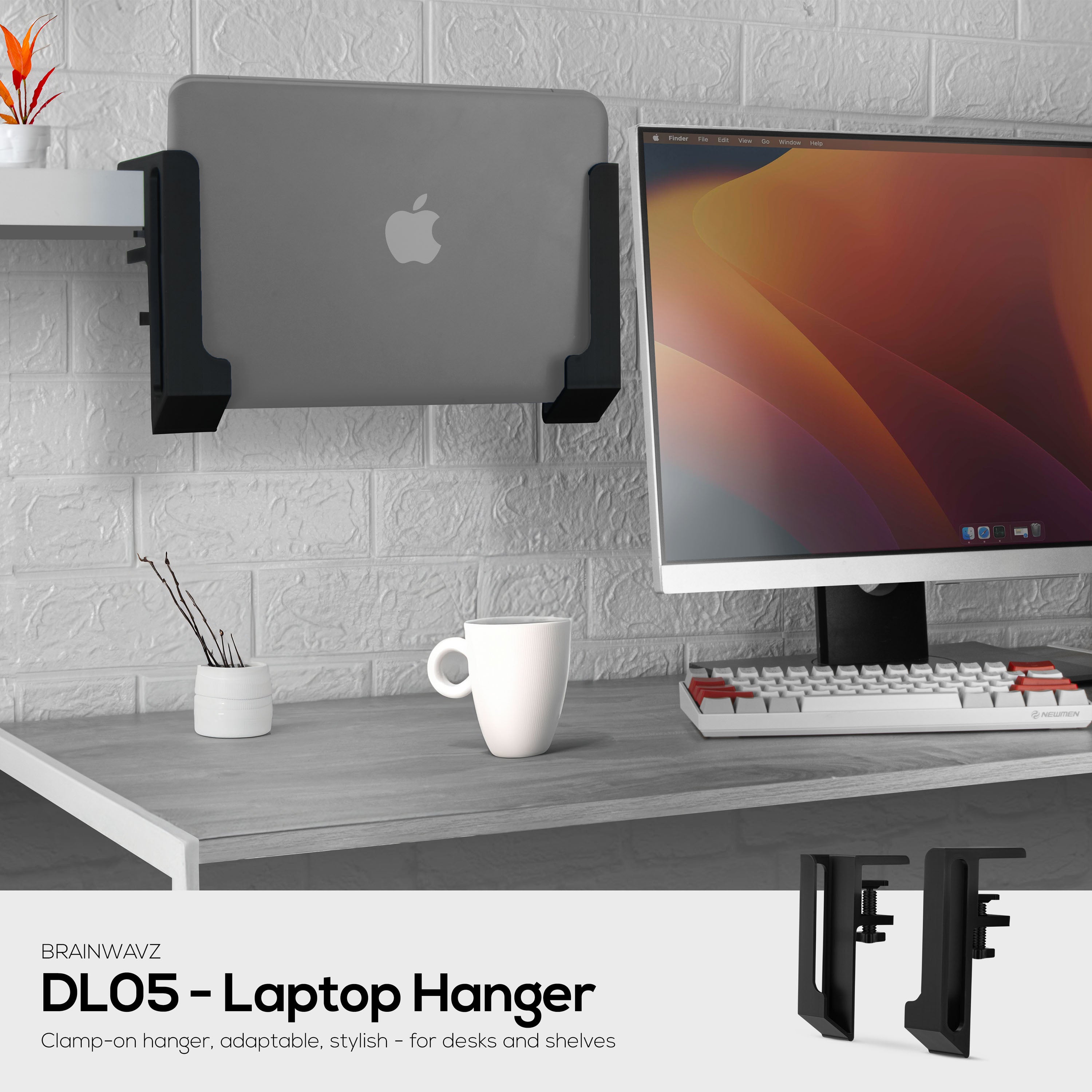 Laptop Holder for Side of Desk, 1.2